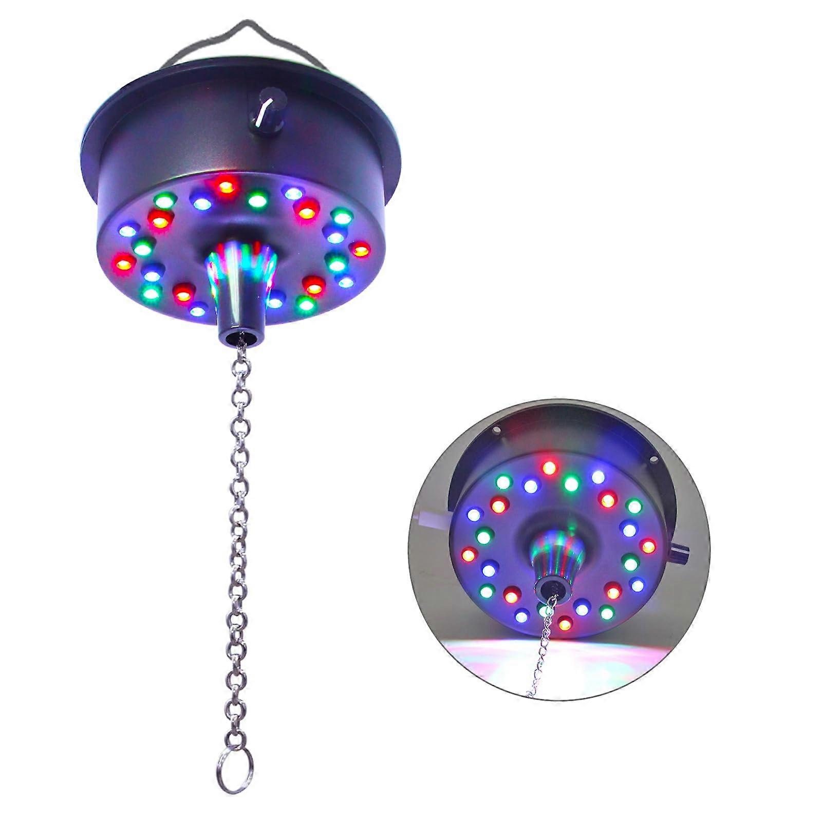 Adjustable Speed Disco Ball Motor with 24 RGB LED Lights for 412' Mirror Balls USB or Battery Powered