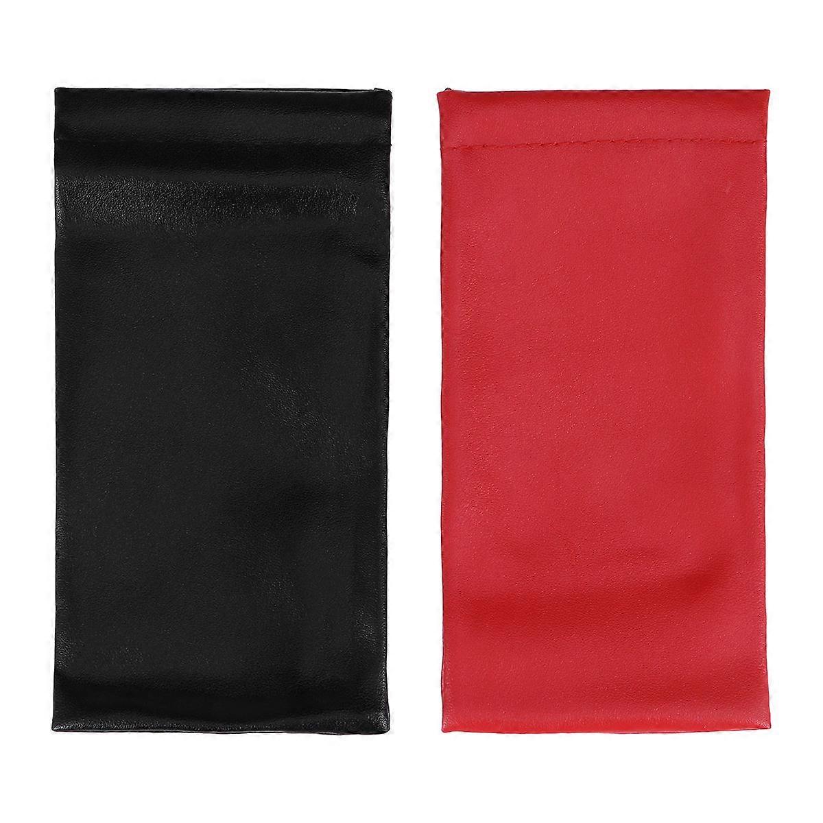 Glasses Bag PU Pouch for Storage Glasses 4Pcs Black Case Set