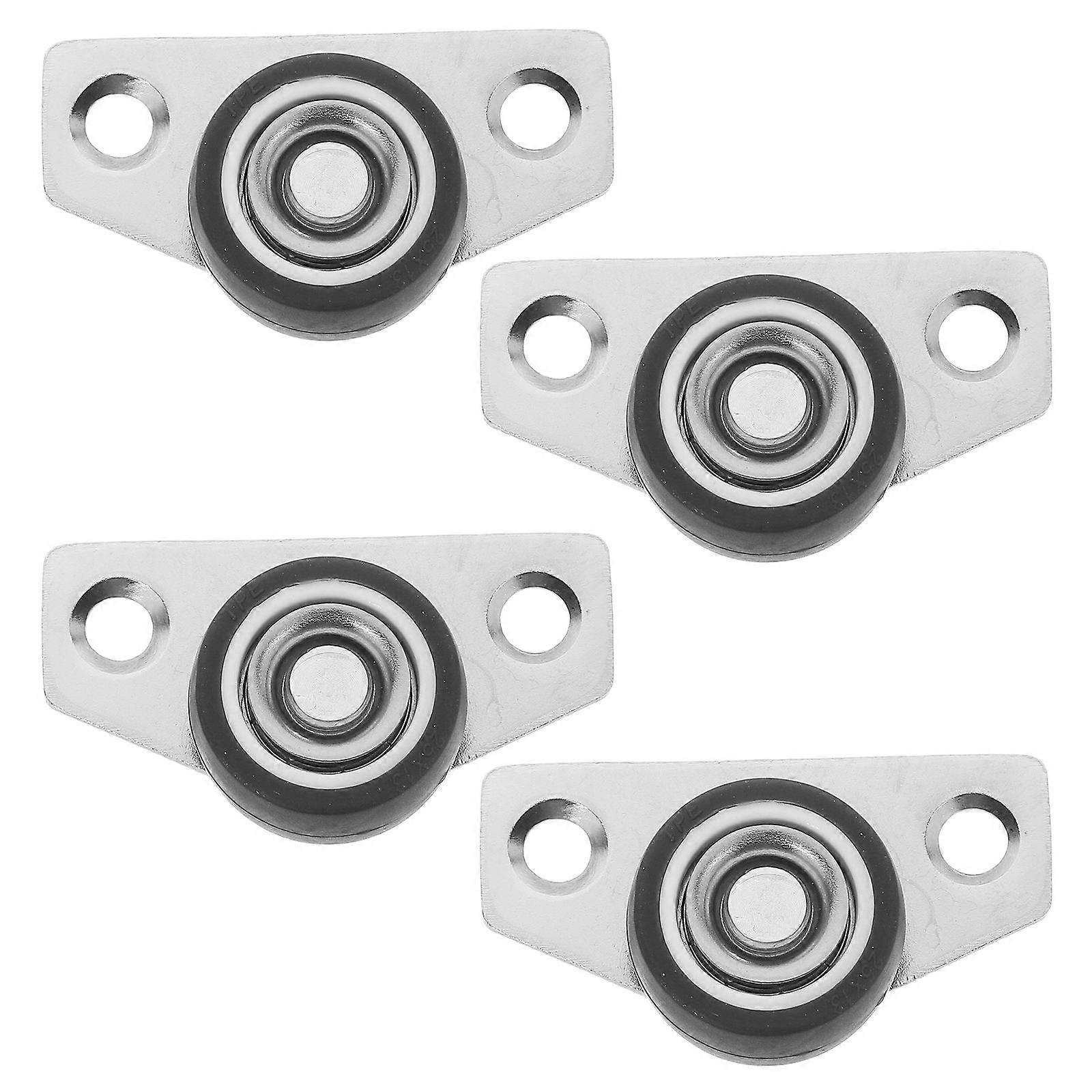 Side Mount Casters for Furniture Use with 4Sets Silent Wheels
