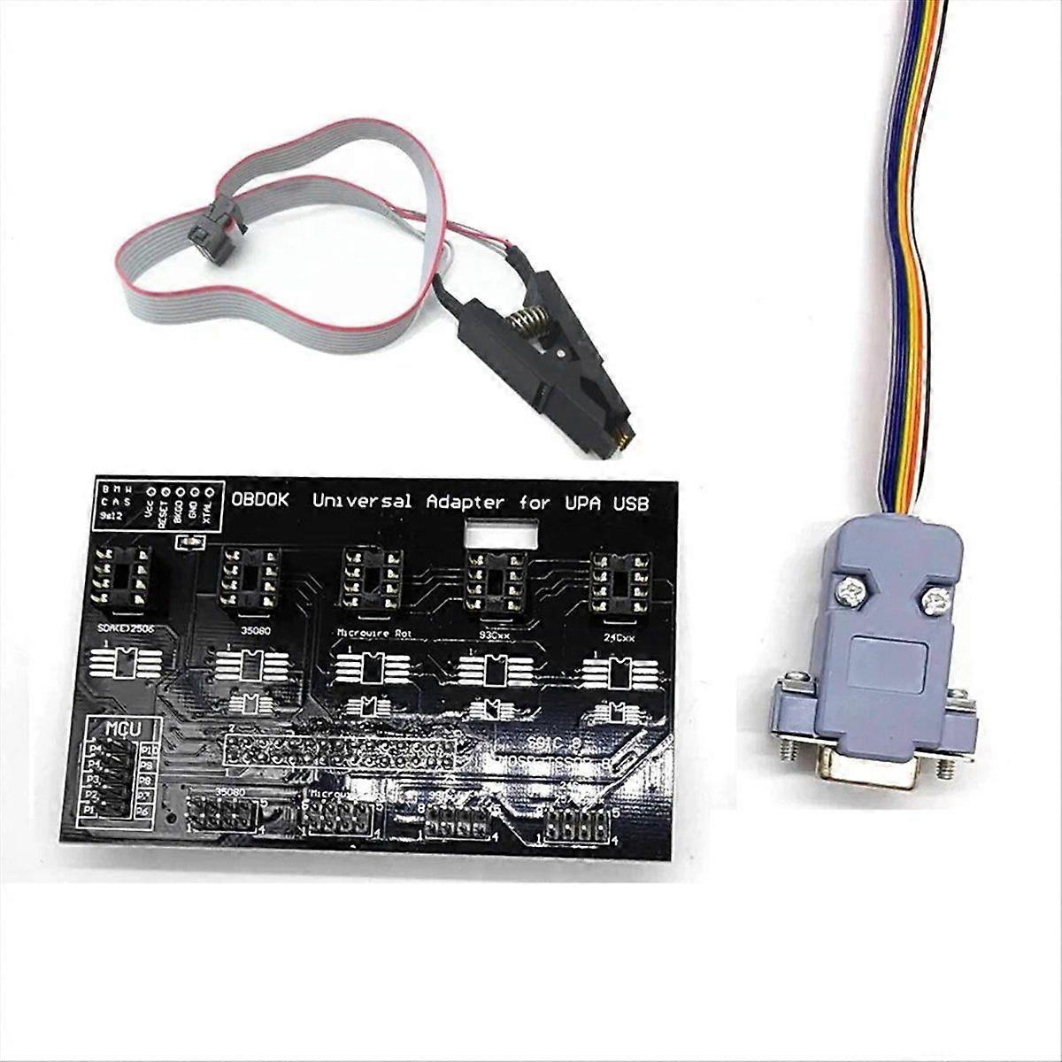 UPA USB ECU Programmer Universal Eeprom Adapter Board with SOP8 SOIC8 Clip UPA-USB V1.3 Test Cable