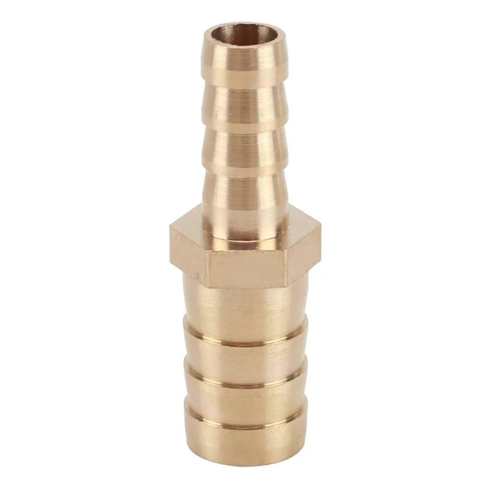 10-6mm Brass Hose Barb Straight Connector 2 Way Pipe Fitting Reducer Coupler for Water and Air Systems