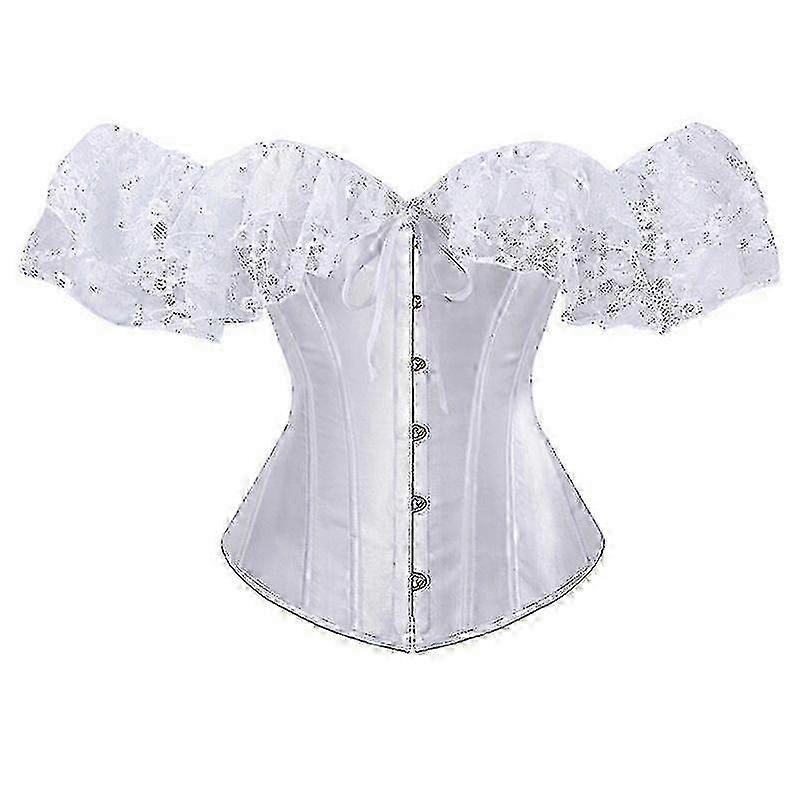 Adjustable Corset with Off-Neckline for Back Support and Style
