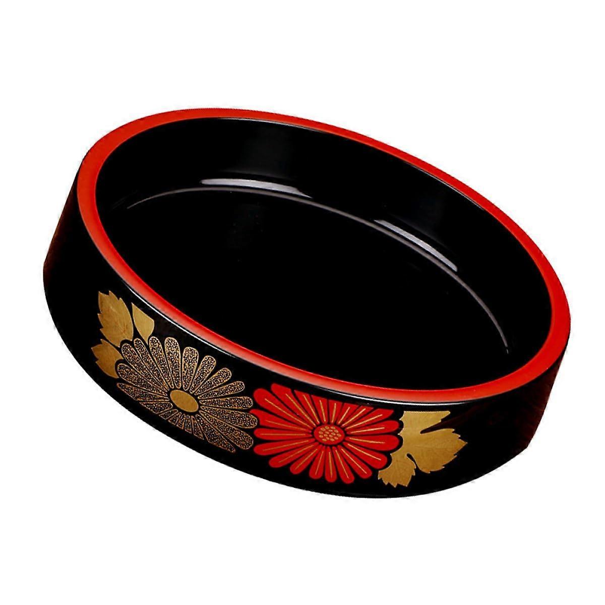 Round Sushi Serving Tray for Seafood and Sashimi, EasyClean Reusable Plate for Home and Restaurant