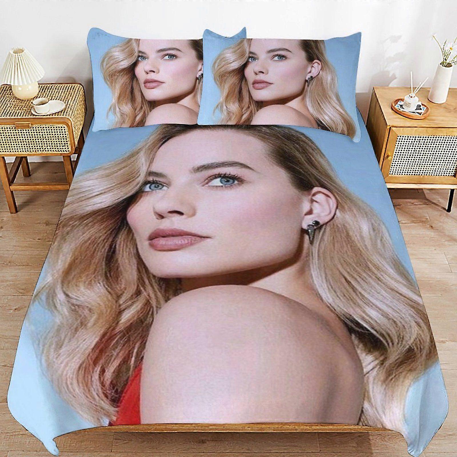 Margot Elise Robbie Complete Bed Solution Long Thread Use Durable Zip Soft Touch Duvet Cover Sets Practicality