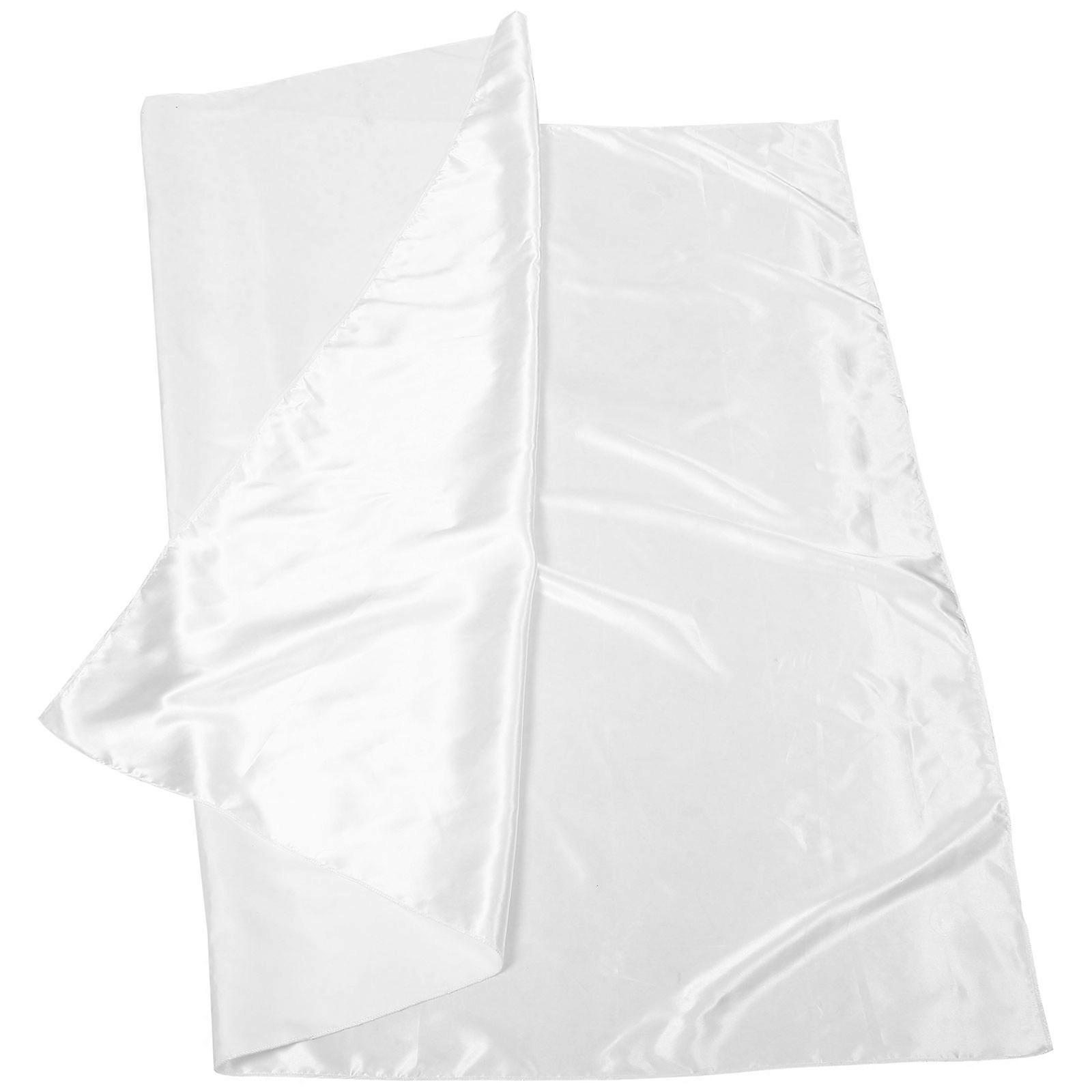 3Pcs Washable Table Cloth Rectangular White Polyester Suitable For Home Use And Catering Events