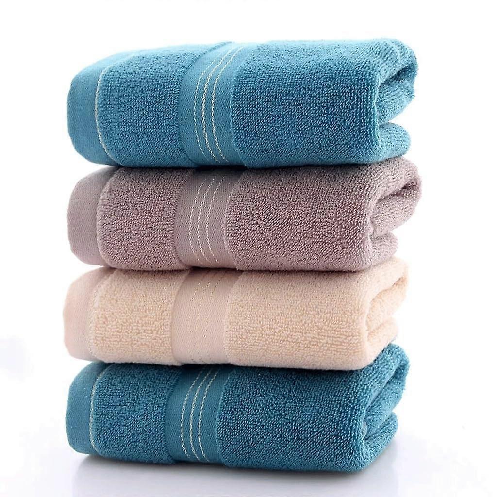 Luxury Cotton Bath Towels Set Quick Dry Soft Absorbent MultiColored 35x75cm