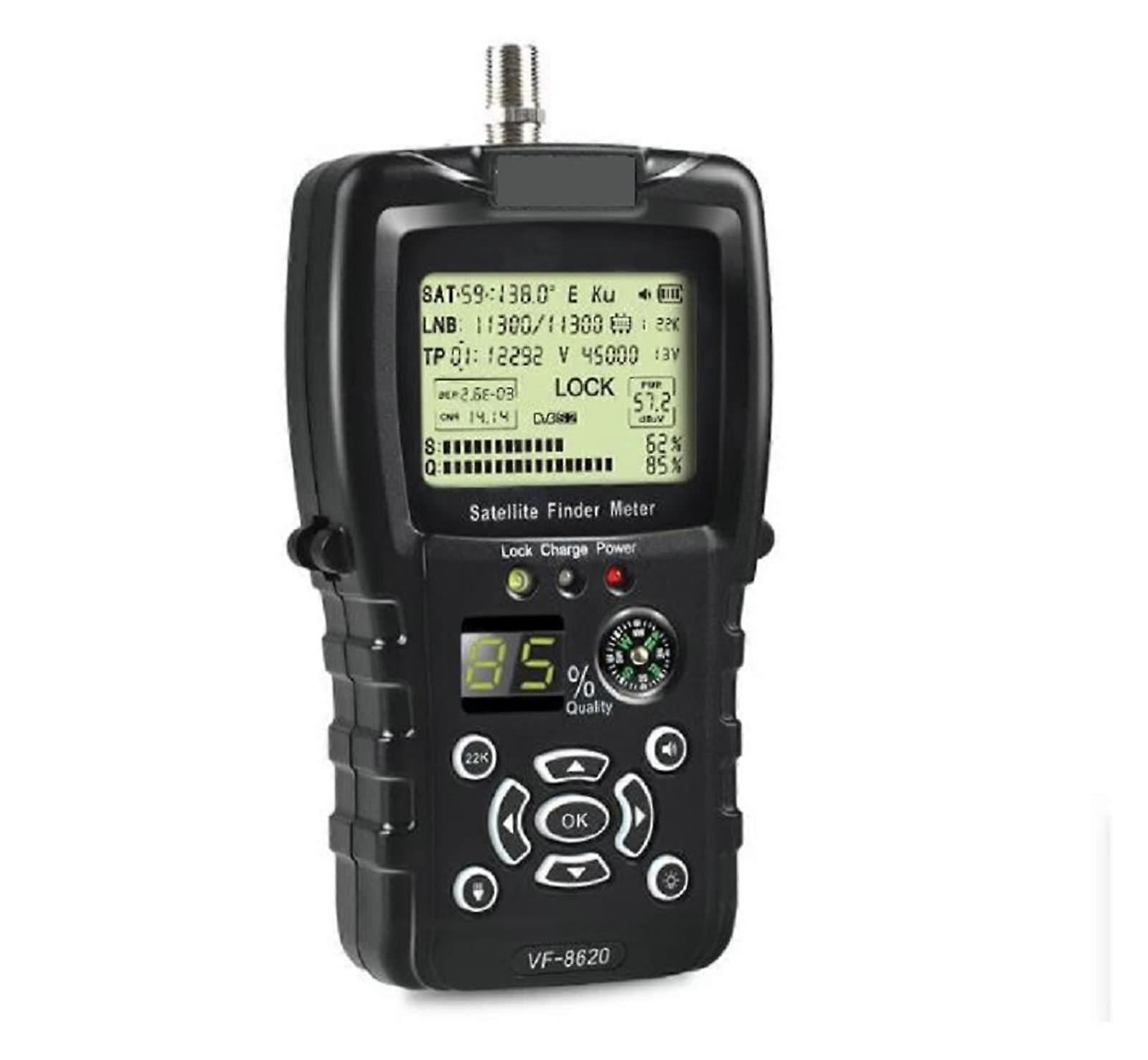 Satellite Signal Finder VF8620 HD DVBS2 Meter with LCD Compass and Accurate Alignment