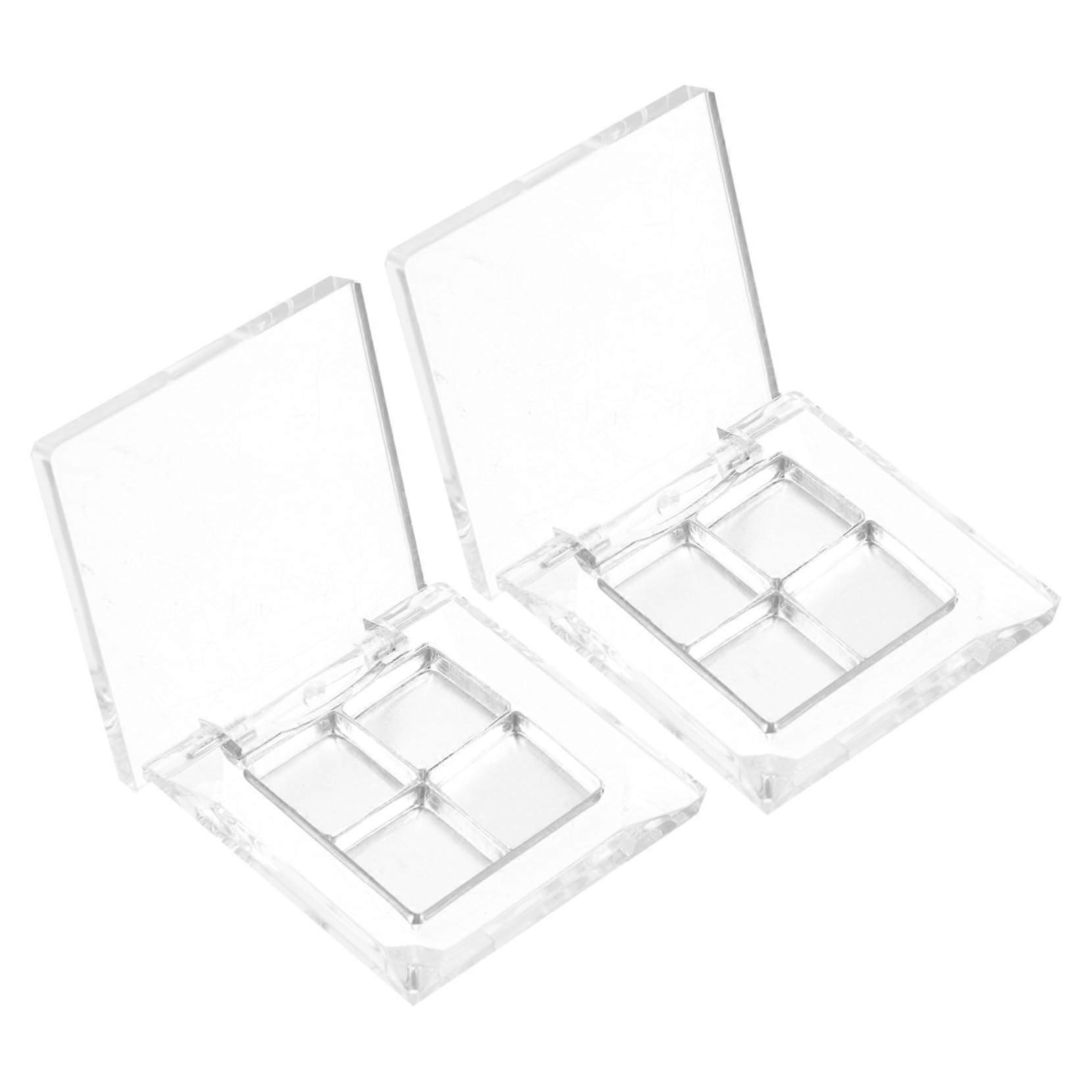 2 Sets Empty Eyeshadow Palette with Aluminum Pans, Refillable DIY Makeup Case for Travel