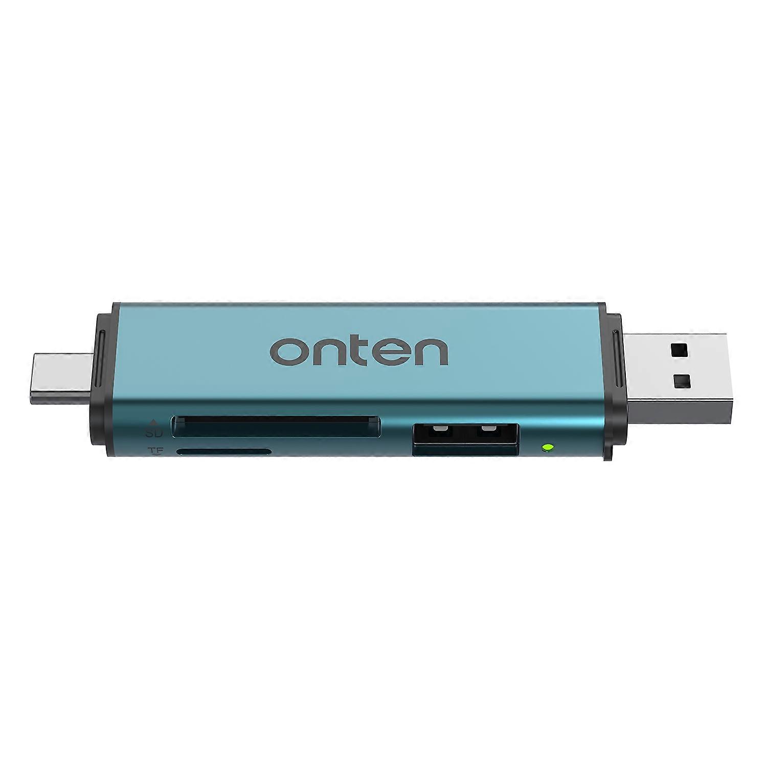 ONTEN OTN-CR537S Type-C/USB to USB3.0+SD/TF Card Slots Multi-Function Card Reader