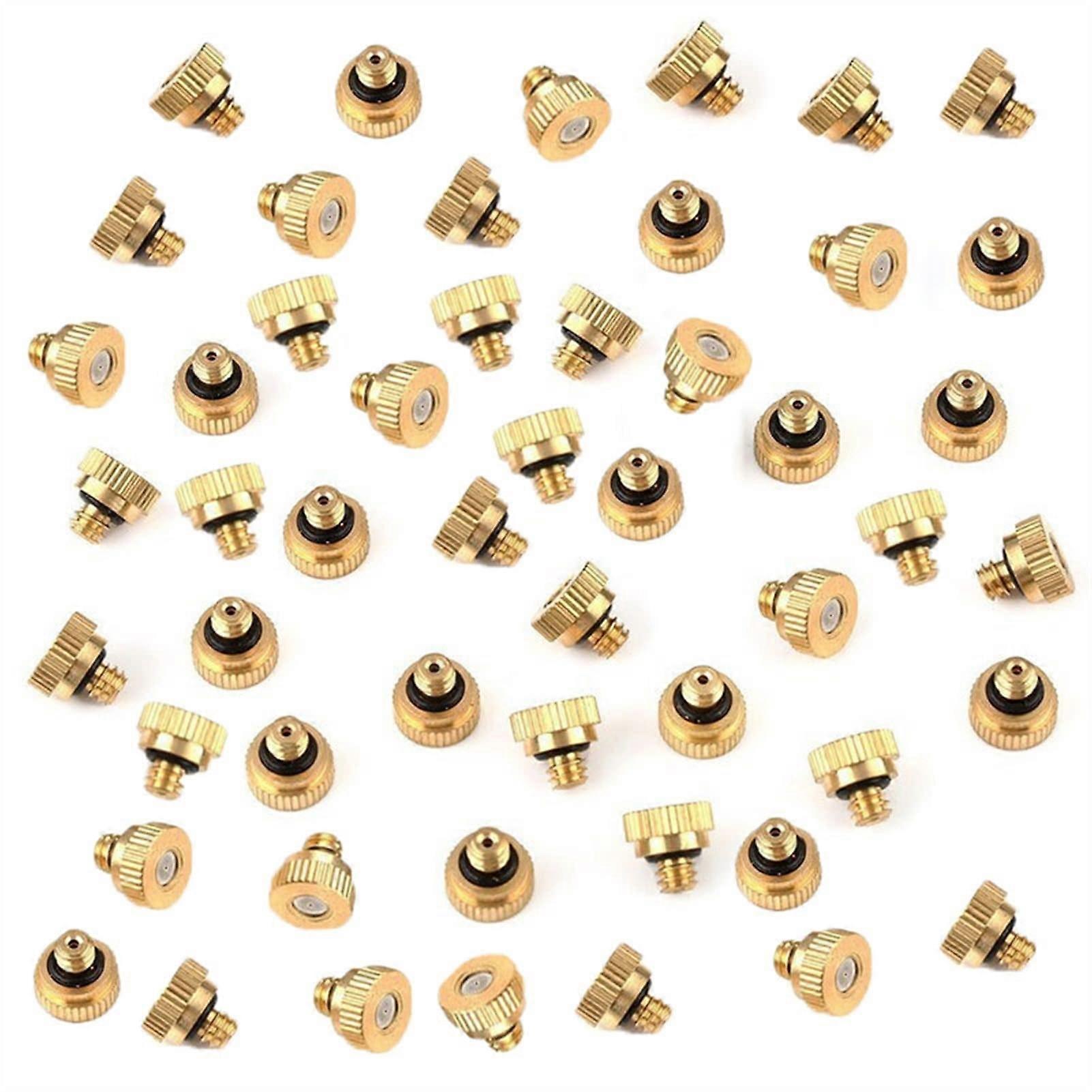 200pcs Low Pressure Brass Misting Nozzles 10/24 UNC Thread Leakproof Water Saving Outdoor Cooling