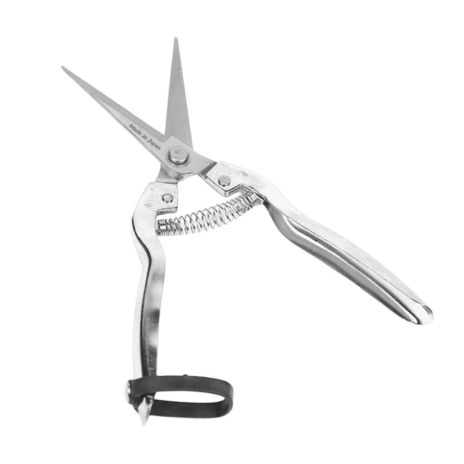 Stainless Steel Pruning Shears with Ergonomic Serrated Handle for Fruit Trees and Thick Branches