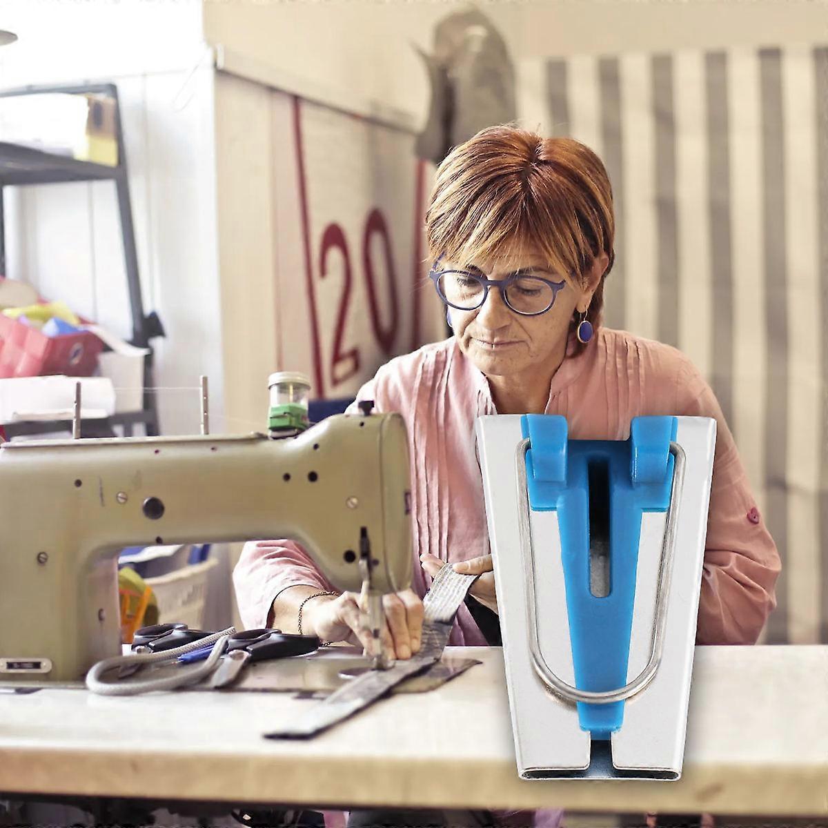 Bias Binding Tape Maker Tool Set For Sewing Projects With 25mm Blue Fabric Folding Function 1Pack