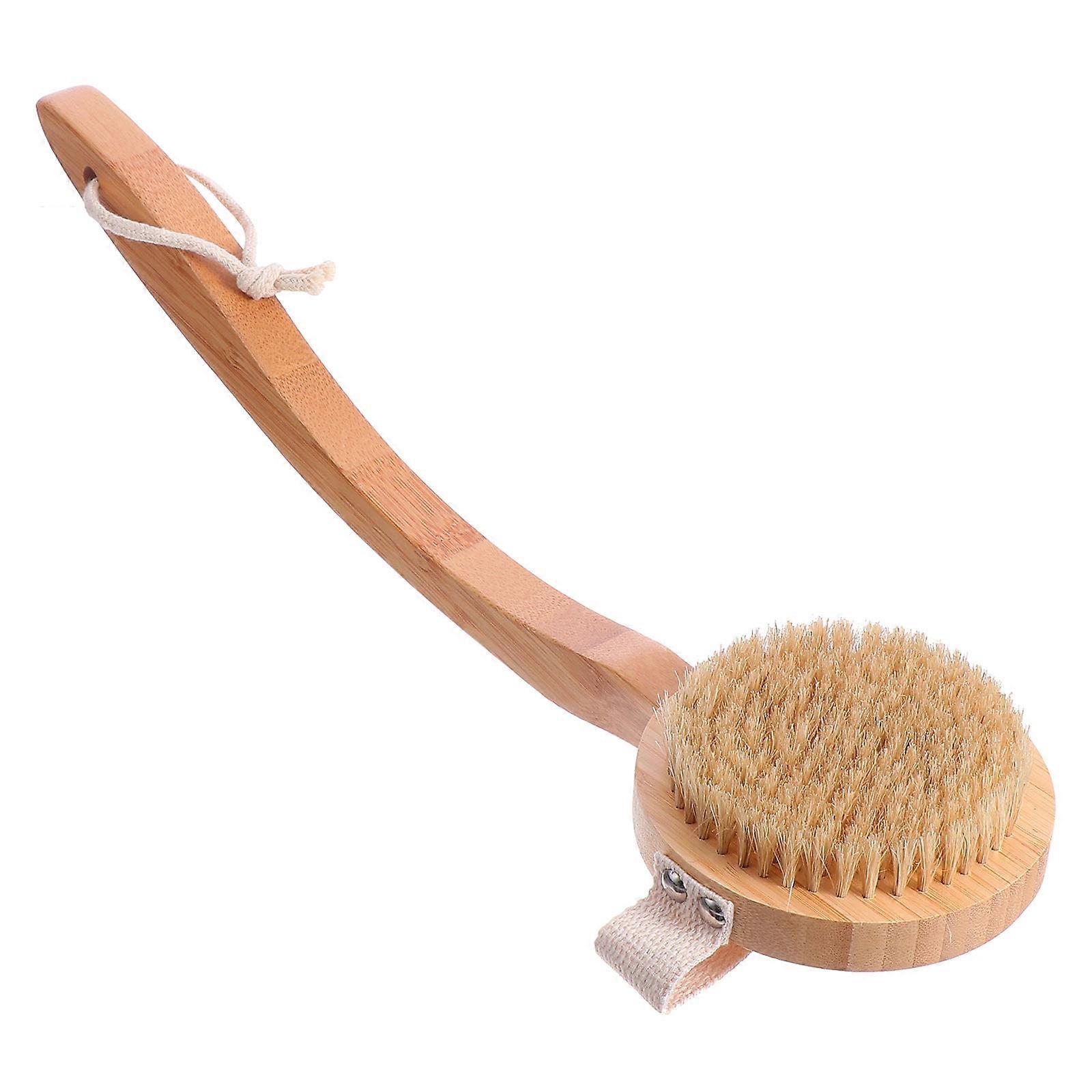 Long Handle Brush Wooden Bathing Brush for Bath Use 1Pcs Shower Tool