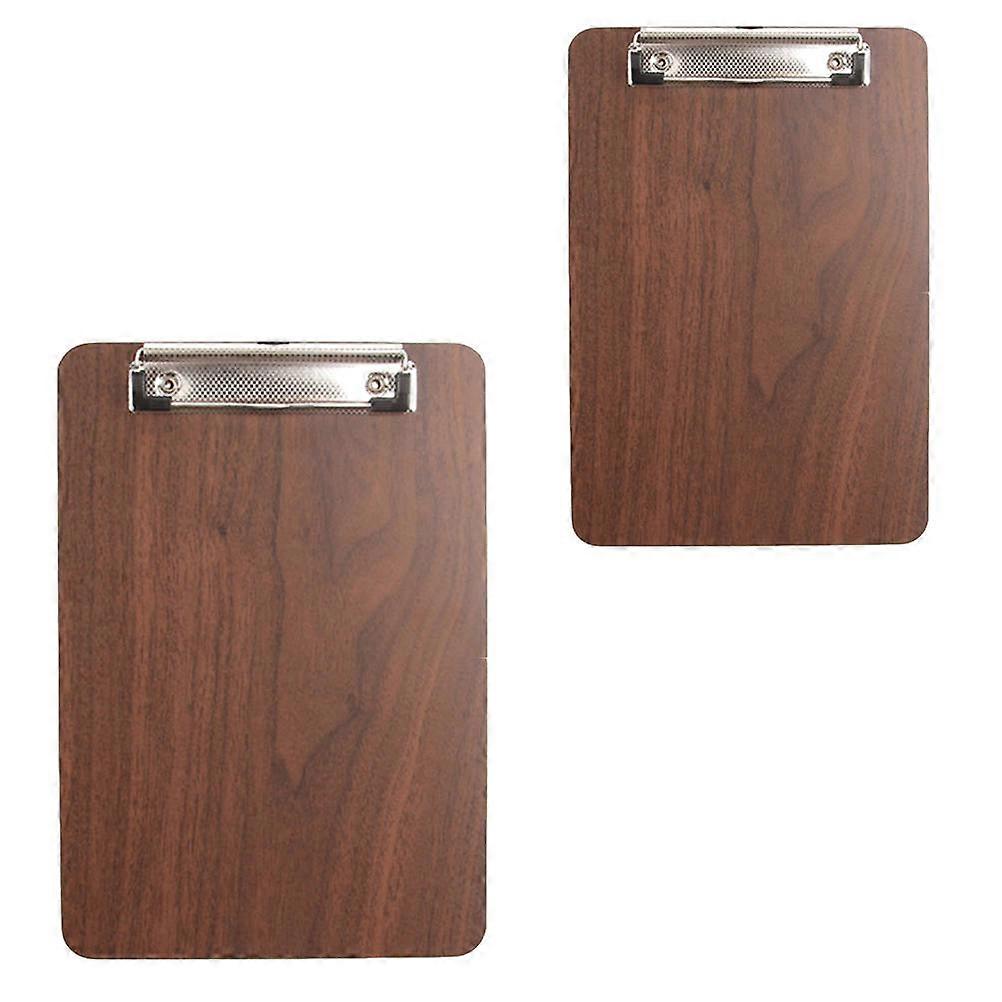Practical Menu Board Clip Wooden Menu Holder Displaying Menu Kitchen 2Pcs