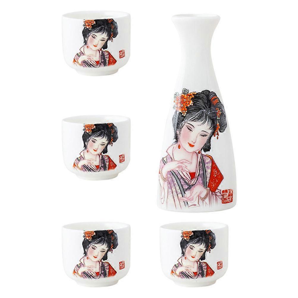 Ceramic Wine Holder for Storing 1Set Wine Storage Cups and Pot