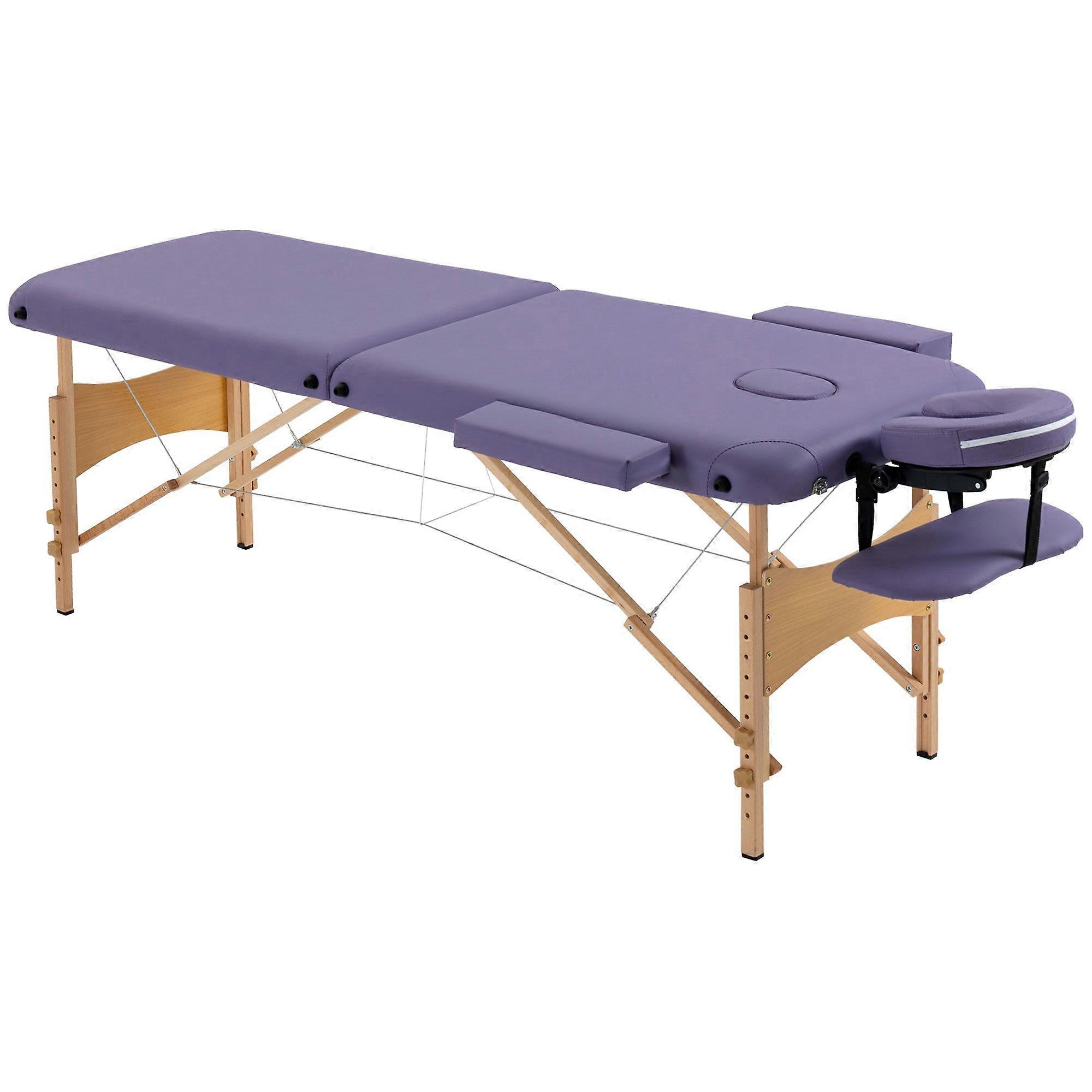 Portable Folding Massage Table with 2 Sections and Carry Bag