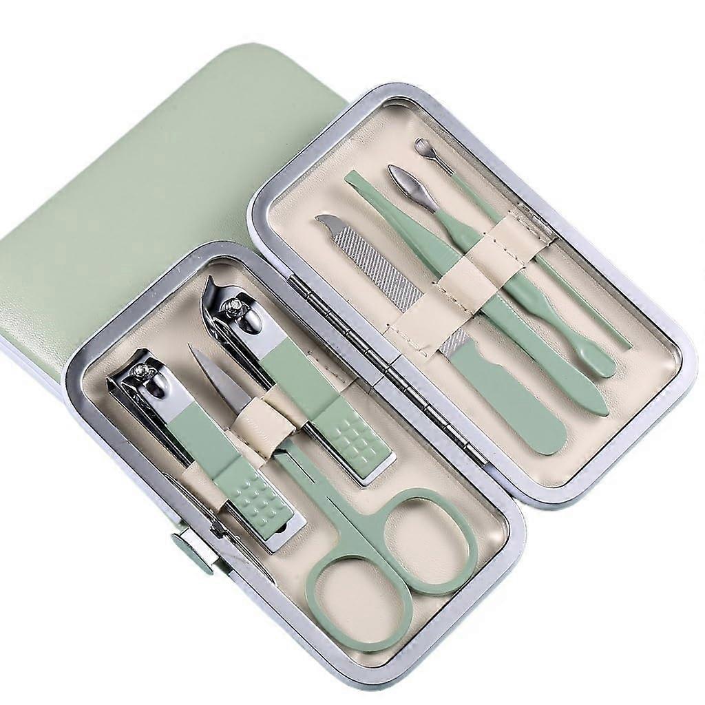 Nail Clipper Set Stainless Steel Sharp Blades Precision Diagonal Cutter with PU Leather Case