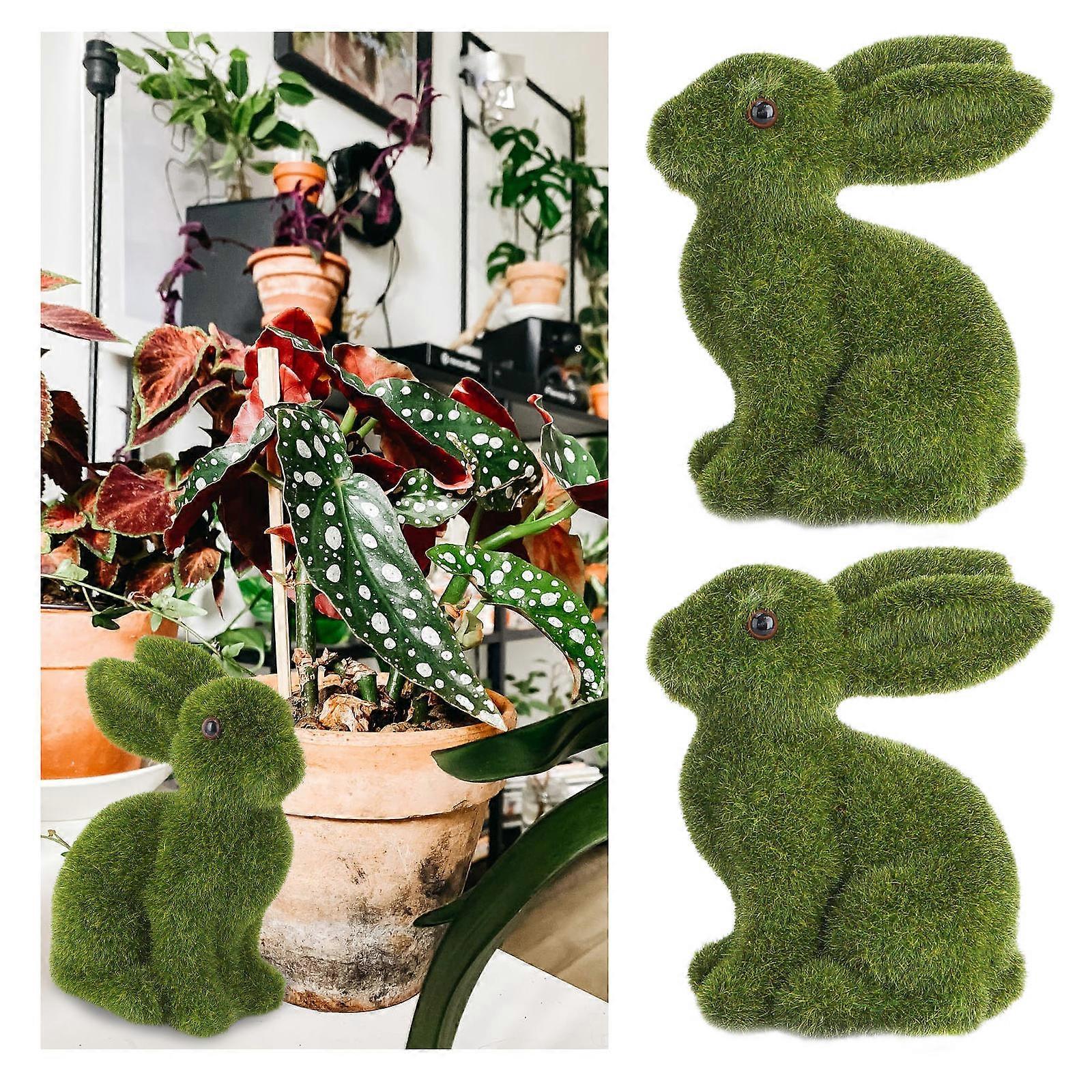 Simulation Rabbit Decorative Rabbit Model for Easter Adornment 2Pcs