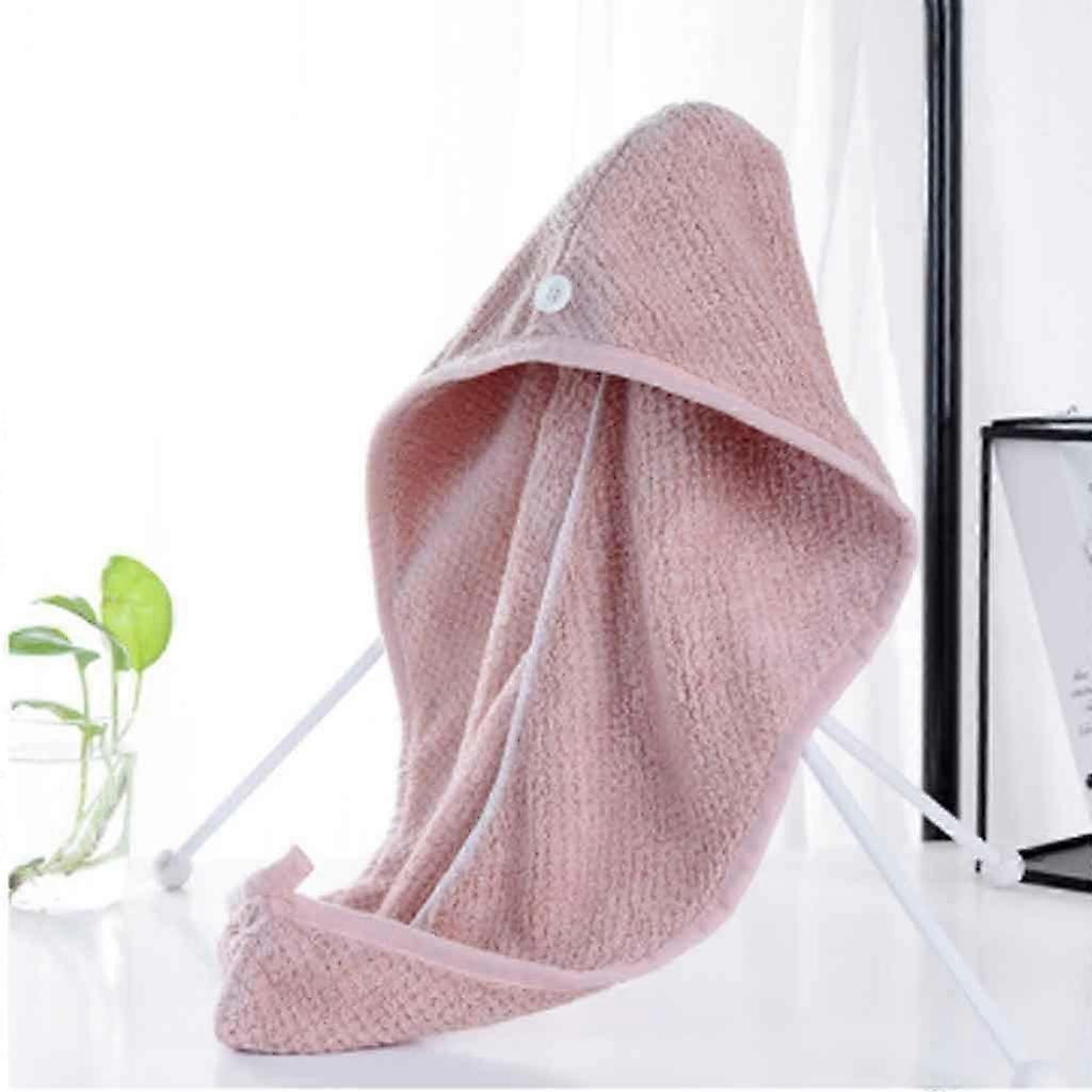 Microfiber Hair Towel Wrap Fast Drying Black Turban with Secure Button Closure