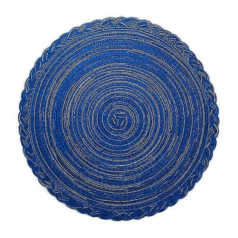Table Placemat Round Shape Braided Heat-resistant Tableware Pot Holder Mat for Bar