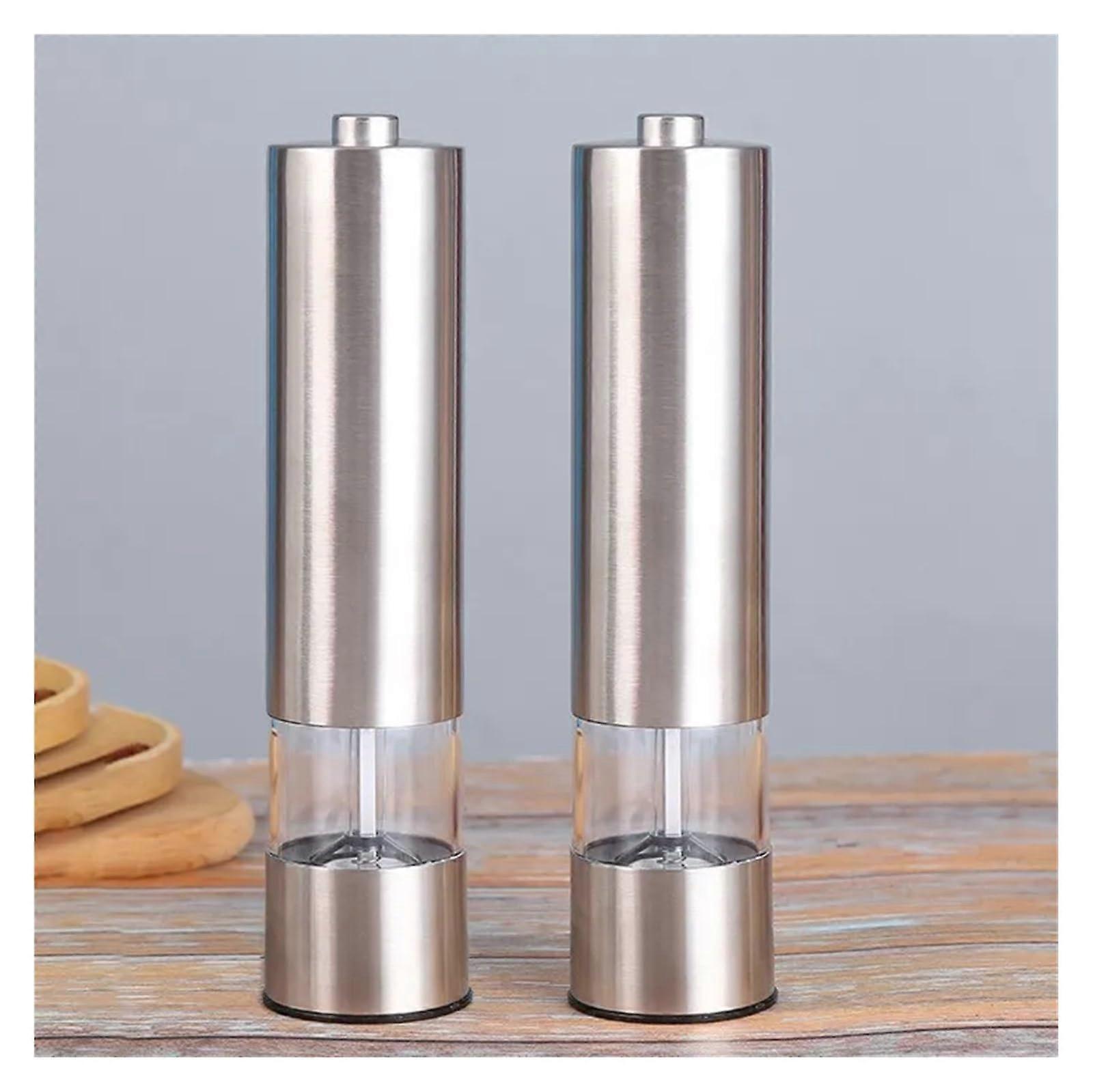 Electric Salt and Pepper Grinder Set Stainless Steel Adjustable Grind Rechargeable Automatic Mill
