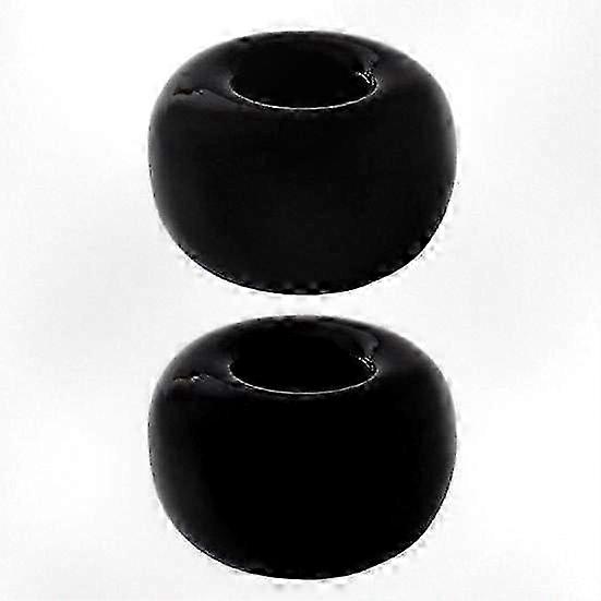 2-Pack Ceramic Toothbrush Holders, Smooth Round Design for Bathroom, Solid Color Brush Storage Base