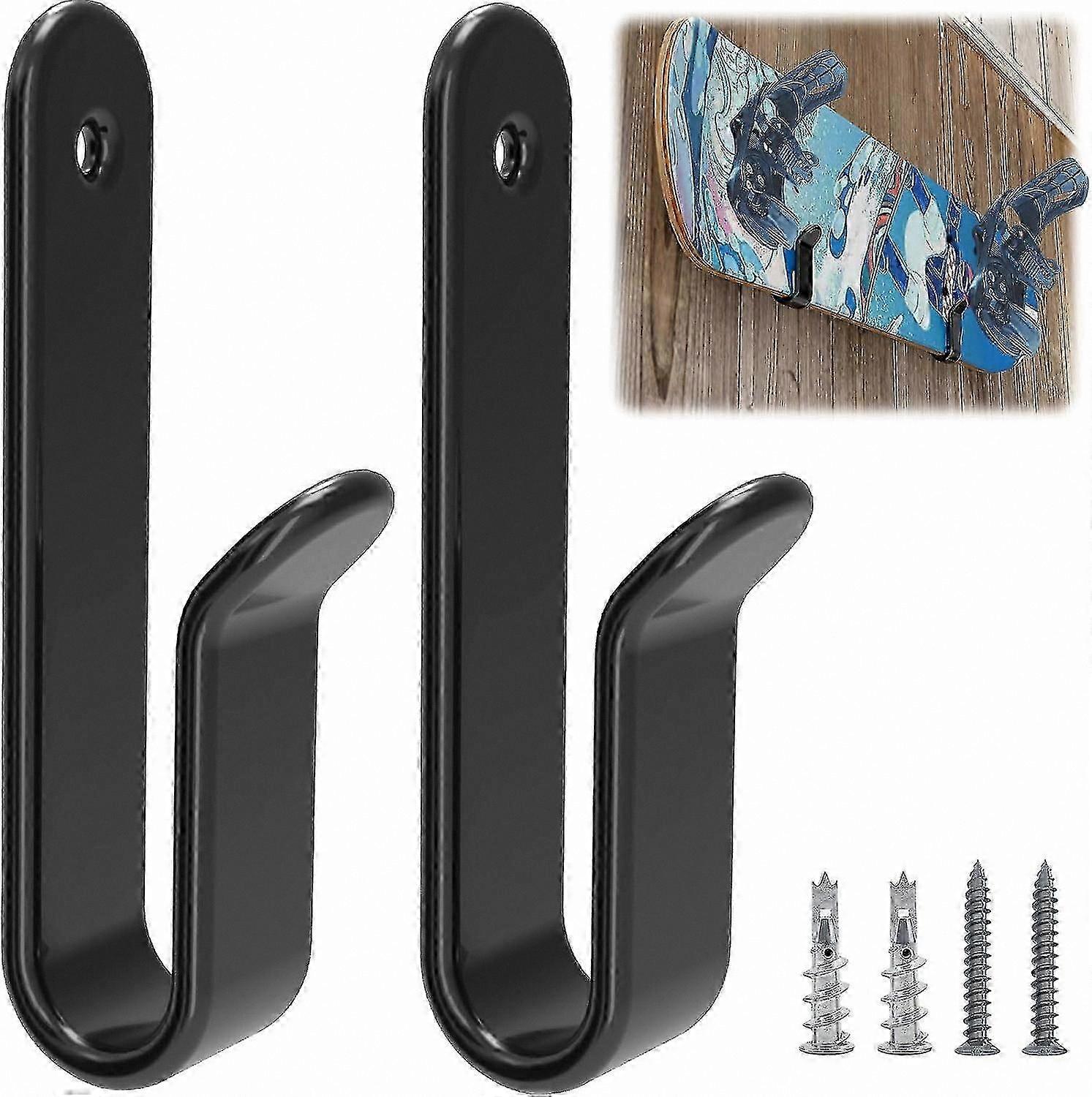 2pcs Snowboard Wall Mount Rack, Horizontal Storage Display Clips