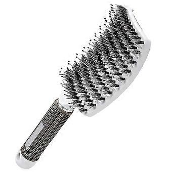 Boar Bristle And Nylon Curved Vented Hair Brush For Fast Blow Drying Detangling And HeadEdition A