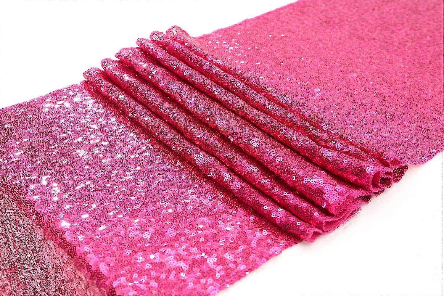 Hot Pink Sequin Table Runner - Party Decor