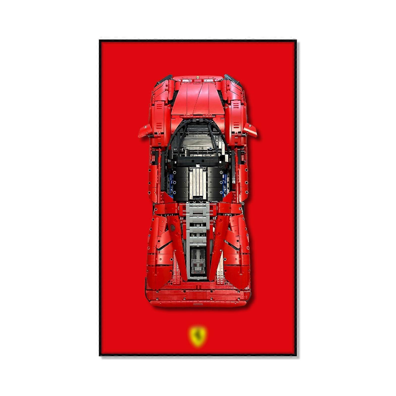 Car Display Case Wall Mount for  Technic Ferrari Daytona SP3 42143 with UltraHD Backdrop