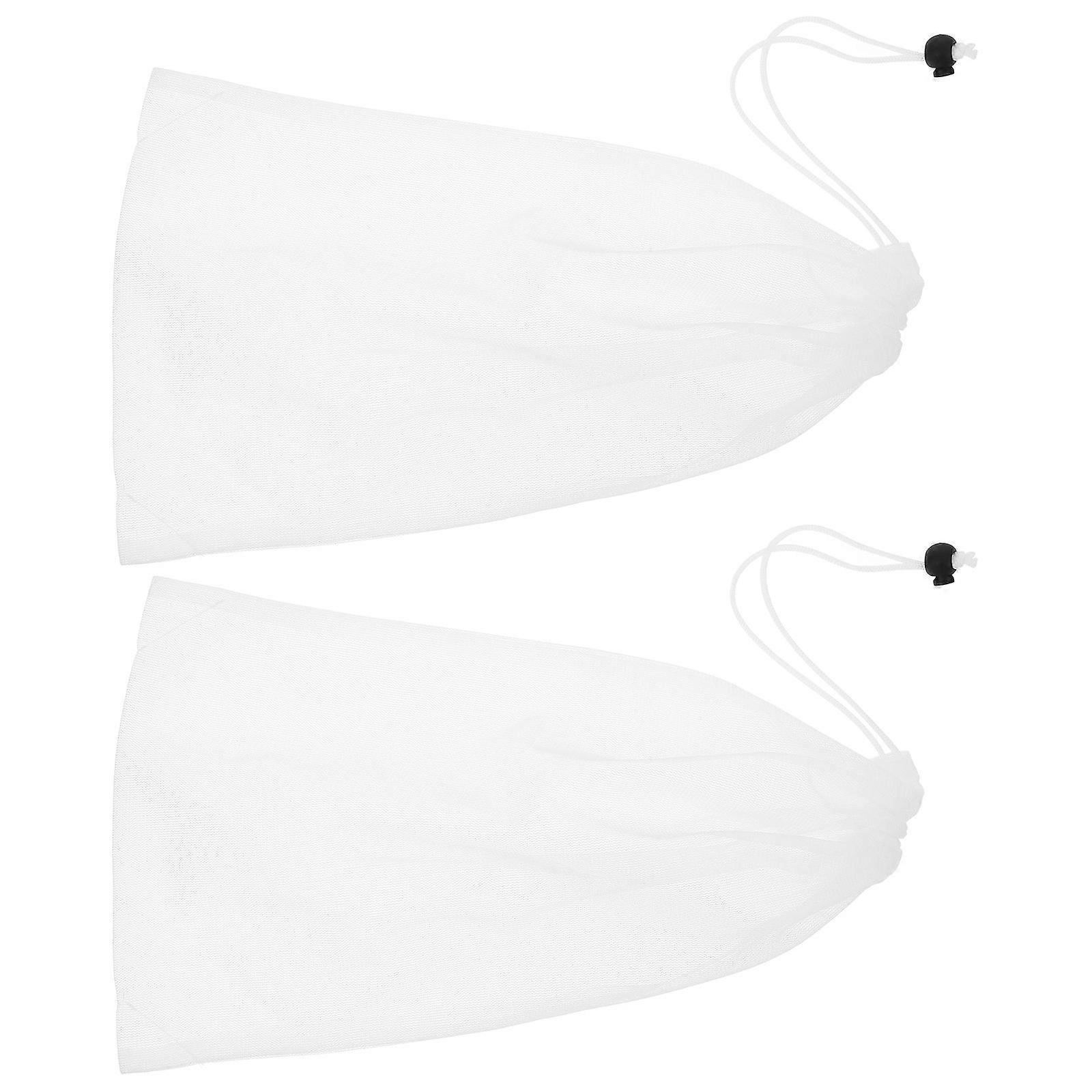 Pool Vacuum Filter Bag for Swimming Pool Cleaning 4Pcs White Nylon