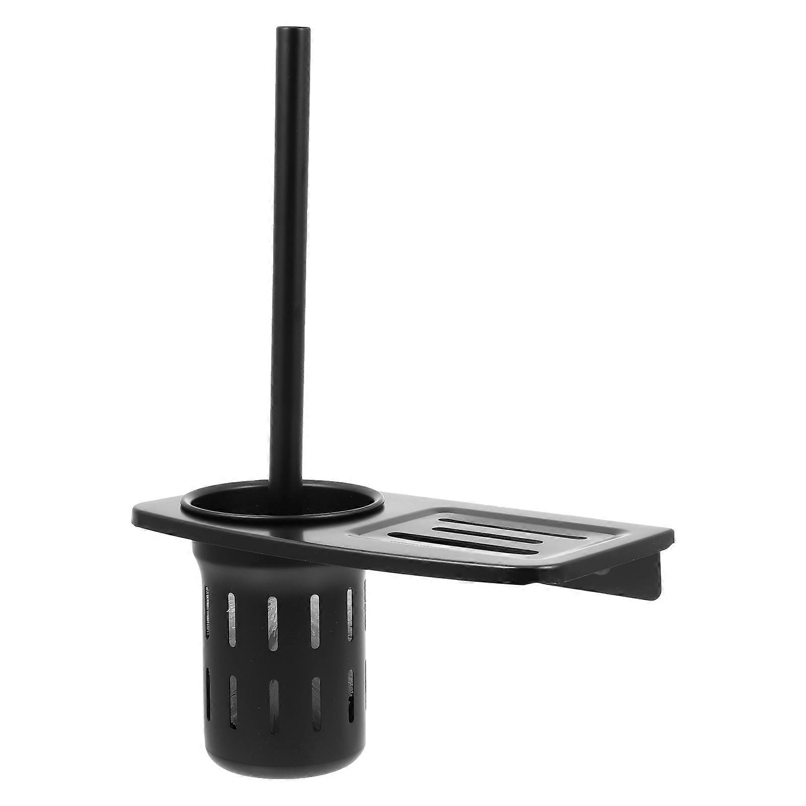 Bathroom Cleaning Brush Space Aluminum Rack for 3Sets Storage Use