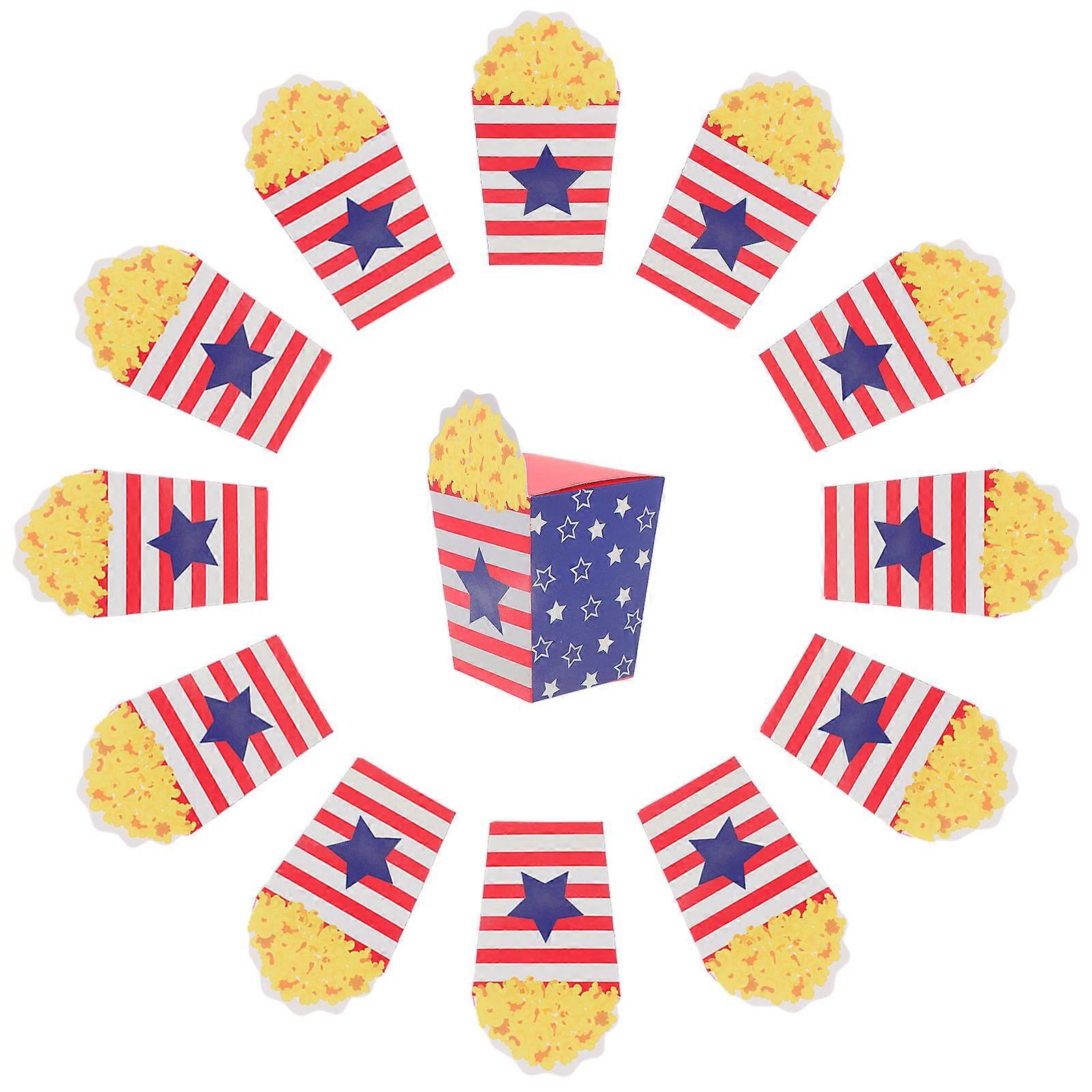 Paper Popcorn Boxes for Packaging 30Pcs Independence Day Party Decoration