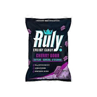 Ruly Cherry Energy Gummies 80 mg naturlig koffein guarana B-vitaminer 42 g - 12-pakning