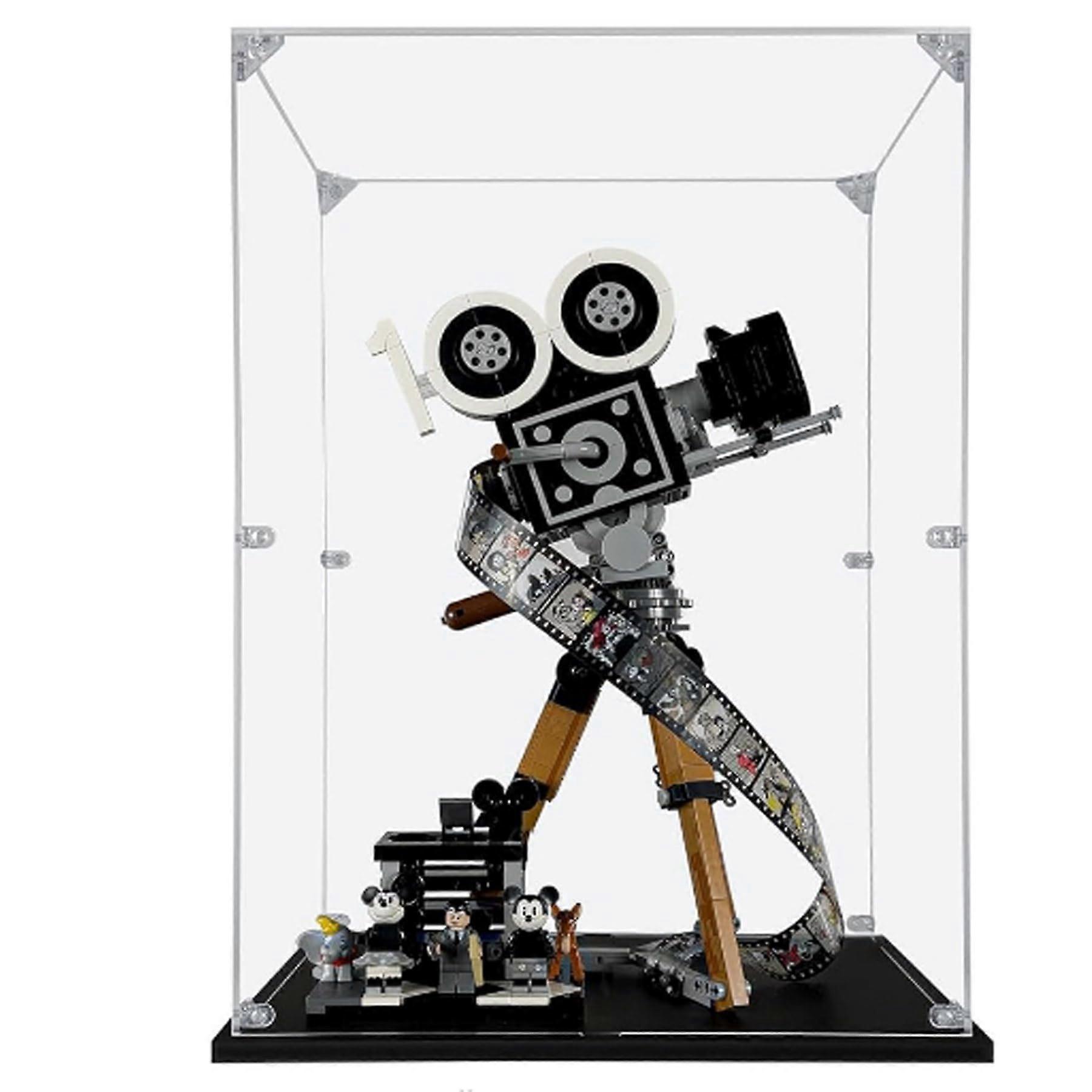 Display Case for  43230 Camera Model, Dustproof Acrylic Box with Stable 3mm Black Base