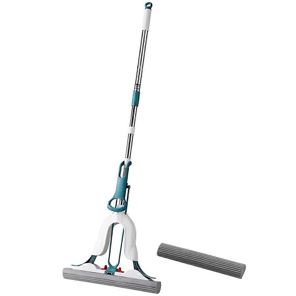 Push Button SelfWringing Cotton Mop with Hand Squeeze Design and WaterAbsorbent Head