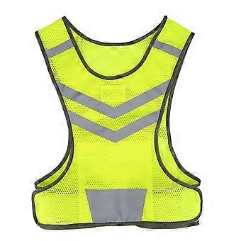 Reflecterend veiligheidsvest voor betere zichtbaarheid, met voorzak, verstelbaar, ademend, lichtgewicht, geschikt voor hardlopen en fietsen.