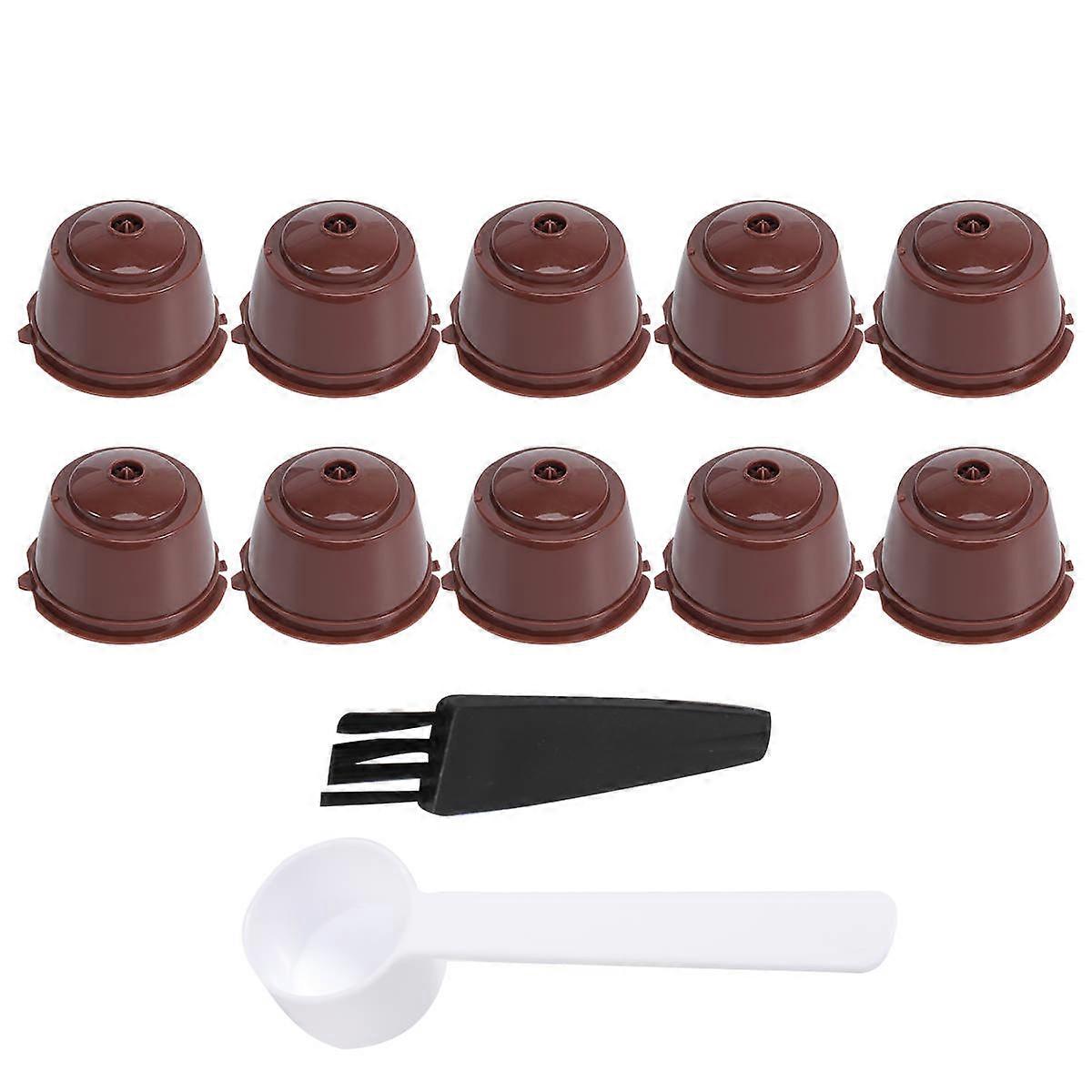 Coffee Strainer Capsule Coffee Filter Set with Spoon for 2Pcs Use
