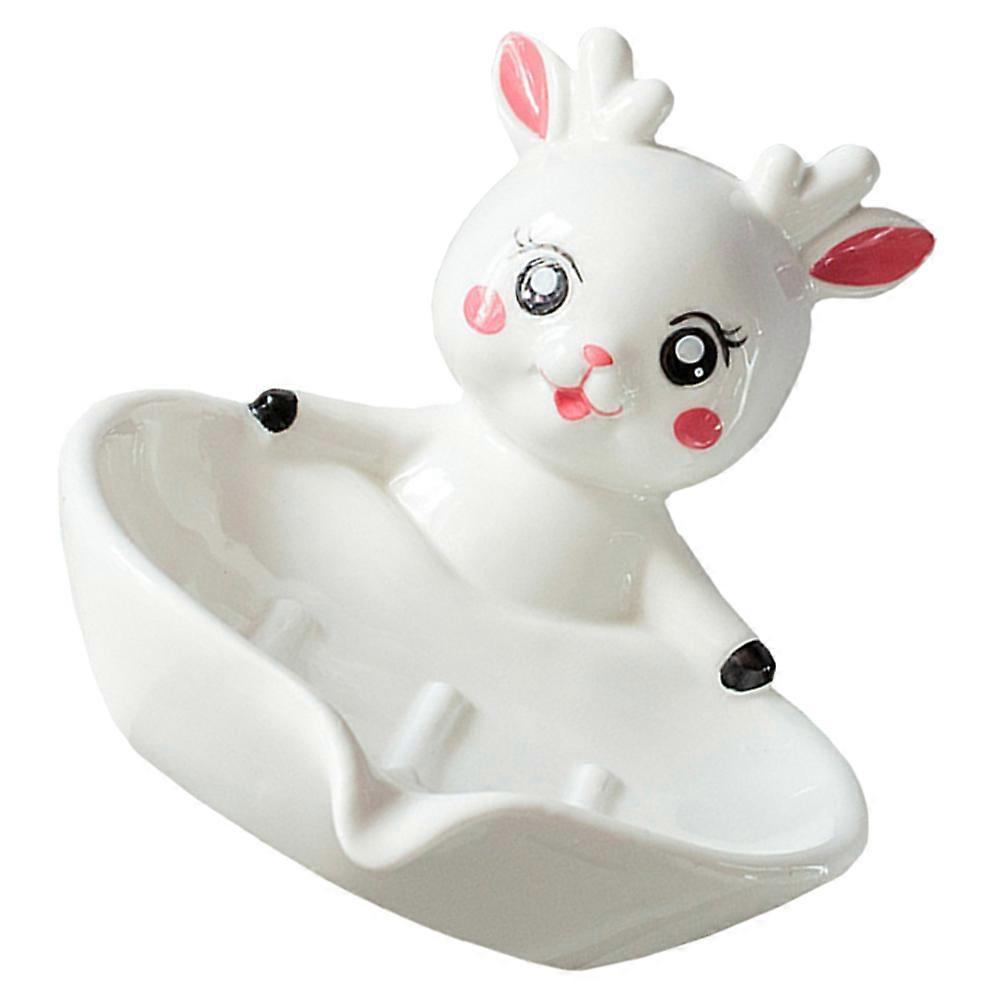 Ceramic Deer Soap Dish Functional Soap Holder for Kitchen Use