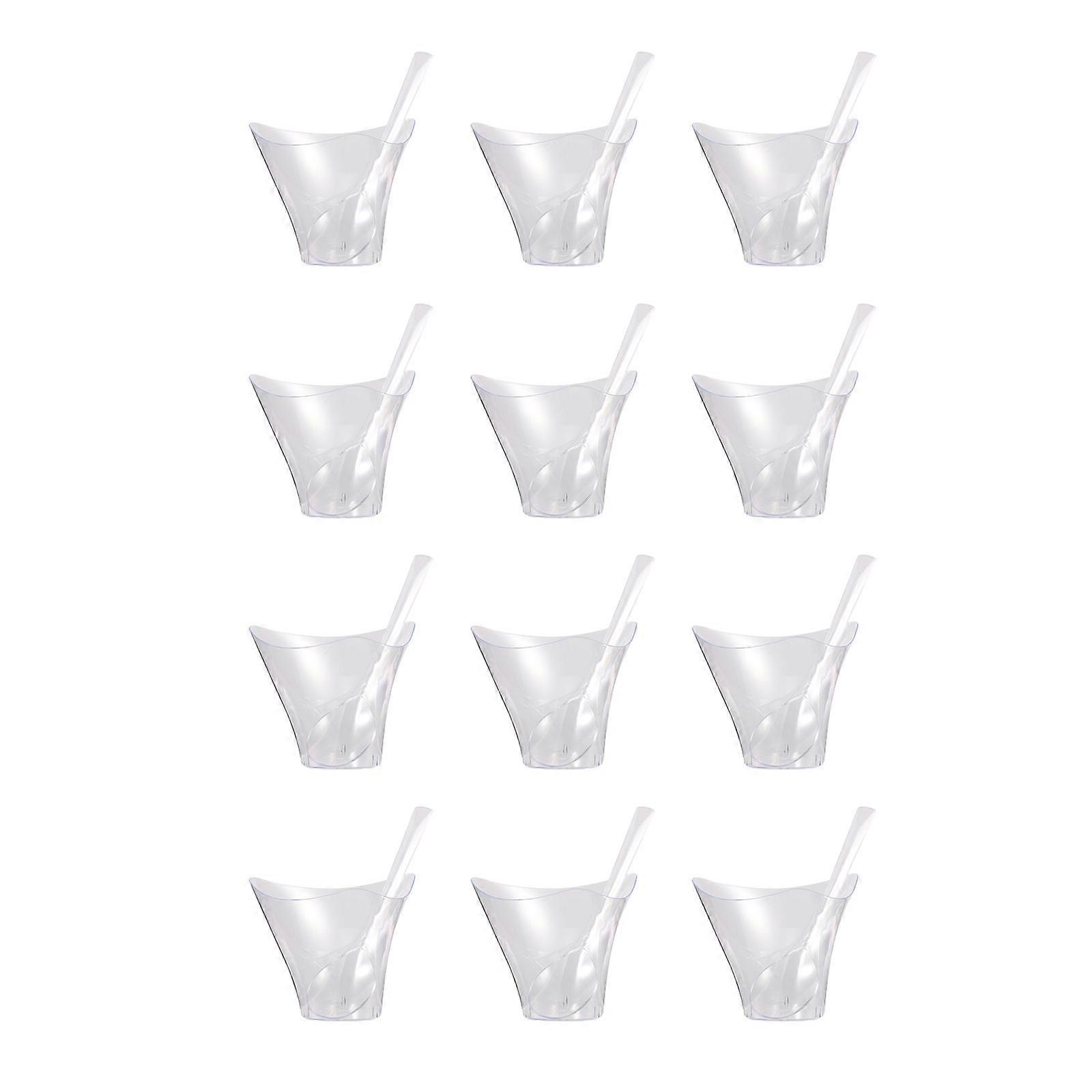 Plastic Dessert Holders Mousse Cups for Serving 50Sets Assorted Color