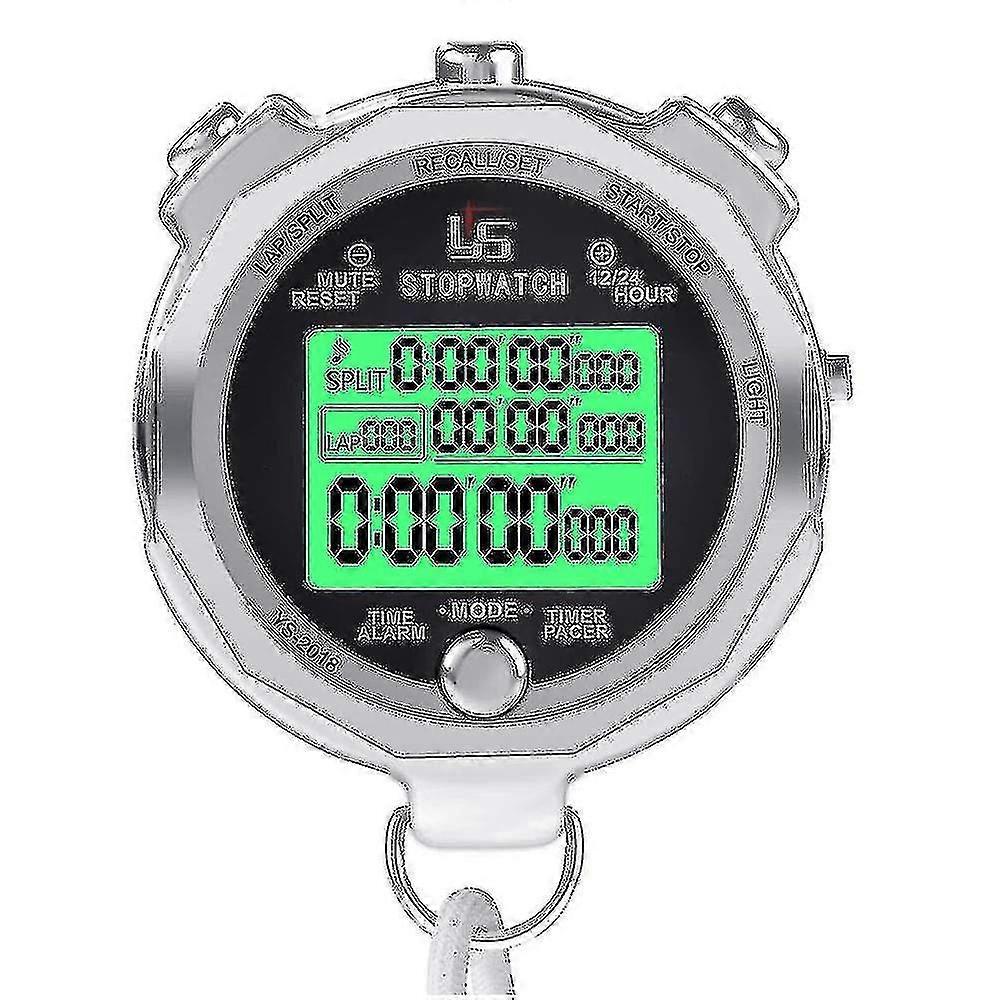 Stopwatch Metal Stopwatch Timer With Backlight, Multi-turn Memory Numbers