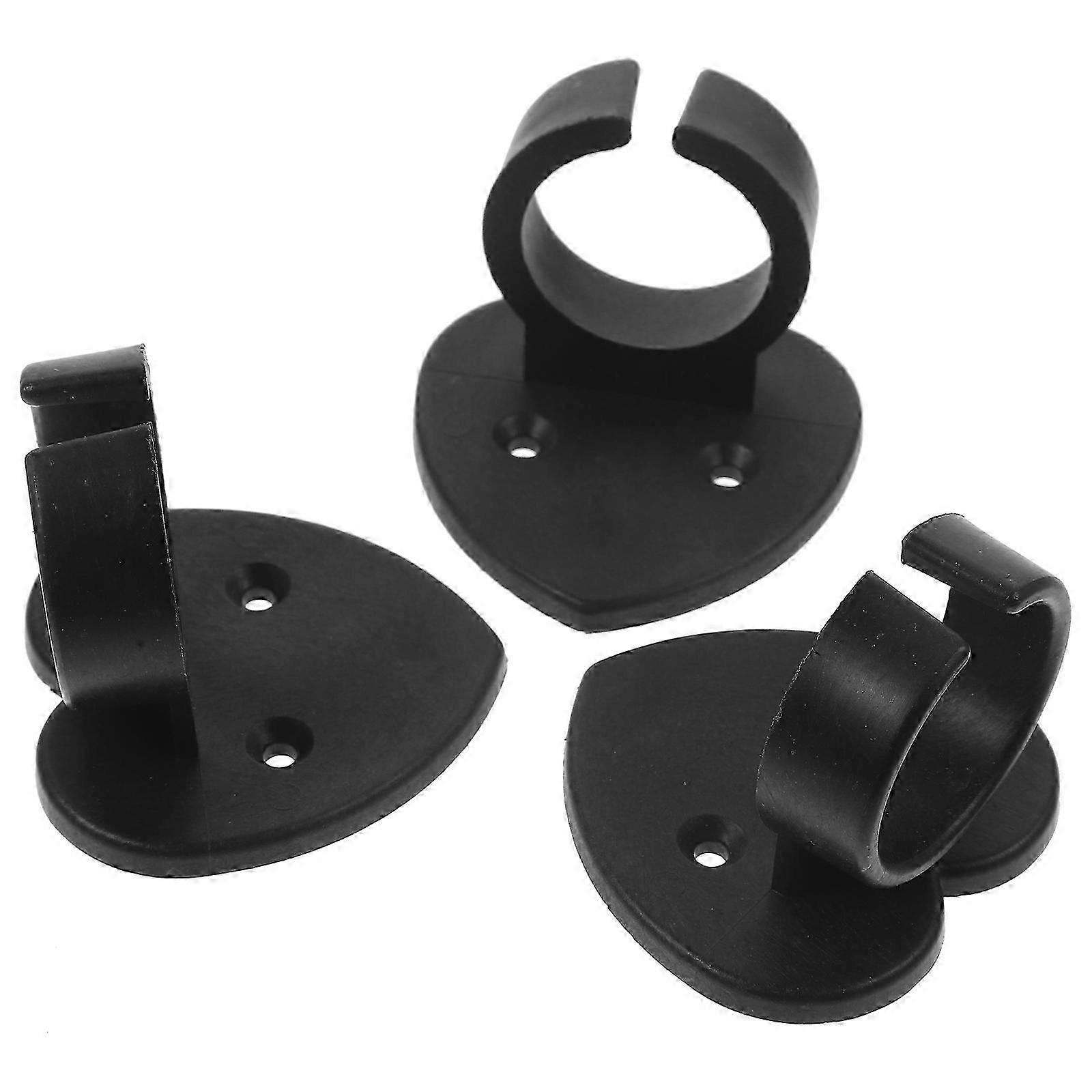 Adhesive Plastic Microphone Clips, Mic Holders for Stage Show, 3Pcs