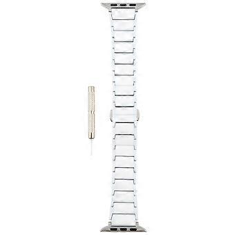 Watch Band for Apple Watch Series 10 Ultra 9 8 7 SE 6 5 4 3 2 1 46mm 49mm 45mm 44mm 42mm Ceramic + Metal 18mm Butterfly Buckle Strap