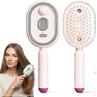 Exquisite Electric Spray Air Cushion Massage Comb, Anti-Static 3-in-1 Rechargeable Detangling Mist Steam Brush, Self-Cleaning Essential Oil Hair Scalp