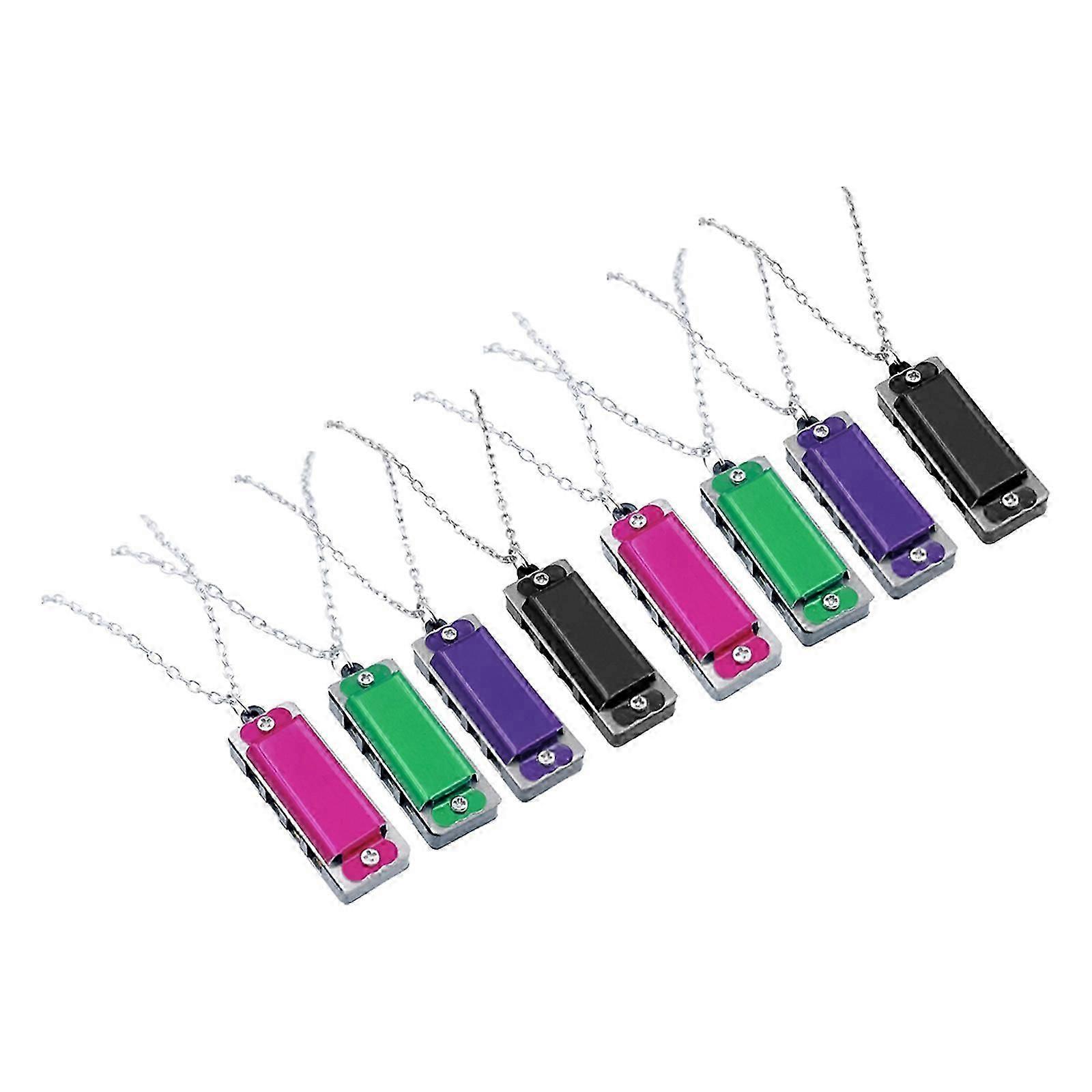Mini Harmonica Necklace 16Pcs for Decoration Featuring Cute Mini Harmonica