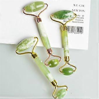 Jade Face Roller - Natural Dual Ended Facial Massage Tool for Skincare and Relaxation