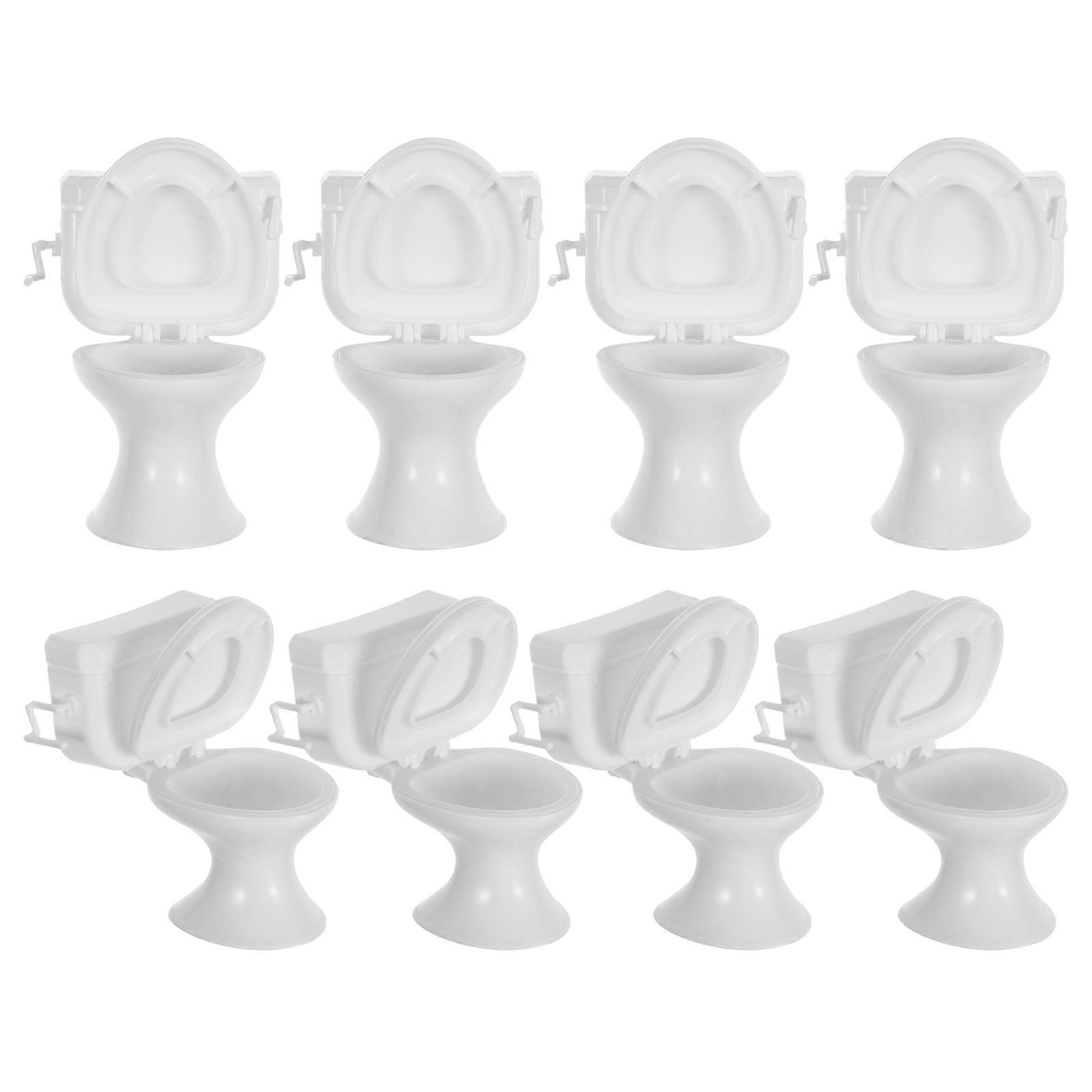 8 mini toilettes pour maison de poupée