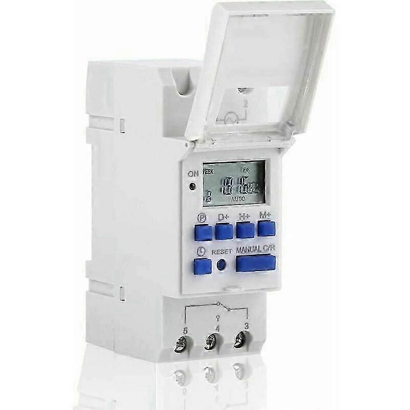 LCD Digital Timer, Digital Programmable Timer LCD Display Weekly Programmable Time Switch Time Delay Relay 16on & 16off Timer(220V) 26-27