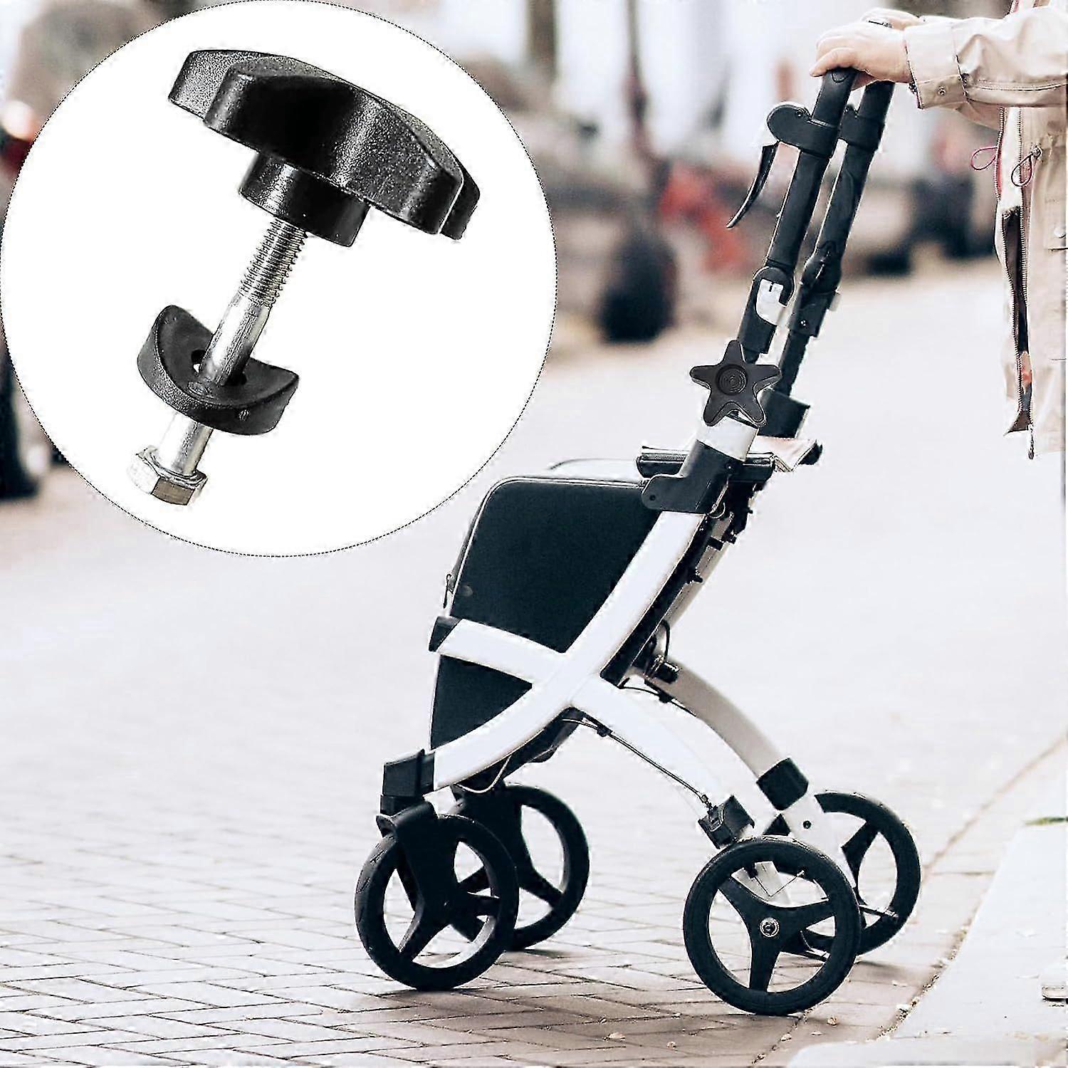 Aswewamt 4 Sets Rollator Walker Replacement Knobs Replacement Support Arm Handle Length Control Knob Accessories Arm Adjustment Knobs for Rollator