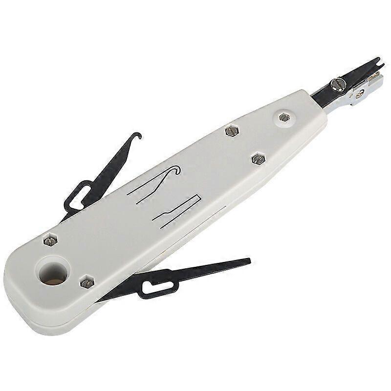 Mounting Tool for Network Box, Patch Panels, Mounting Box and Flush-Mounted Box, Connection Cable with Wire Cutter, Grey